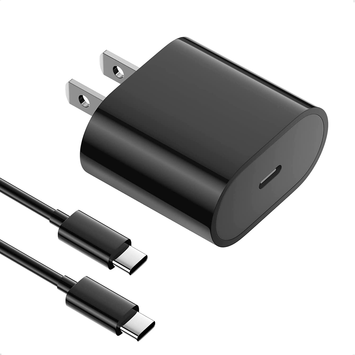 20W USB C Fast Charger for iPad Pro 13/12/11 inch (2024/2021/2020/2018), iPad Air 13/11 inch (5th/4th Gen), iPad Mini 6th Gen - PD Wall Charger with 6.6ft USB C to C Cable - Fast Charging for Home, Office & Travel