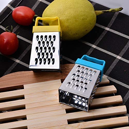 Stainless Steel Mini Grater with Magnet Holder - Multifunctional Handheld Cheese, Garlic, Ginger, Fruit & Vegetable Slicer - Potato, Carrot Chopper & Peeler - Kitchen Gadget Tool for Cooking, Baking & Meal Prep (Mixed Colors)