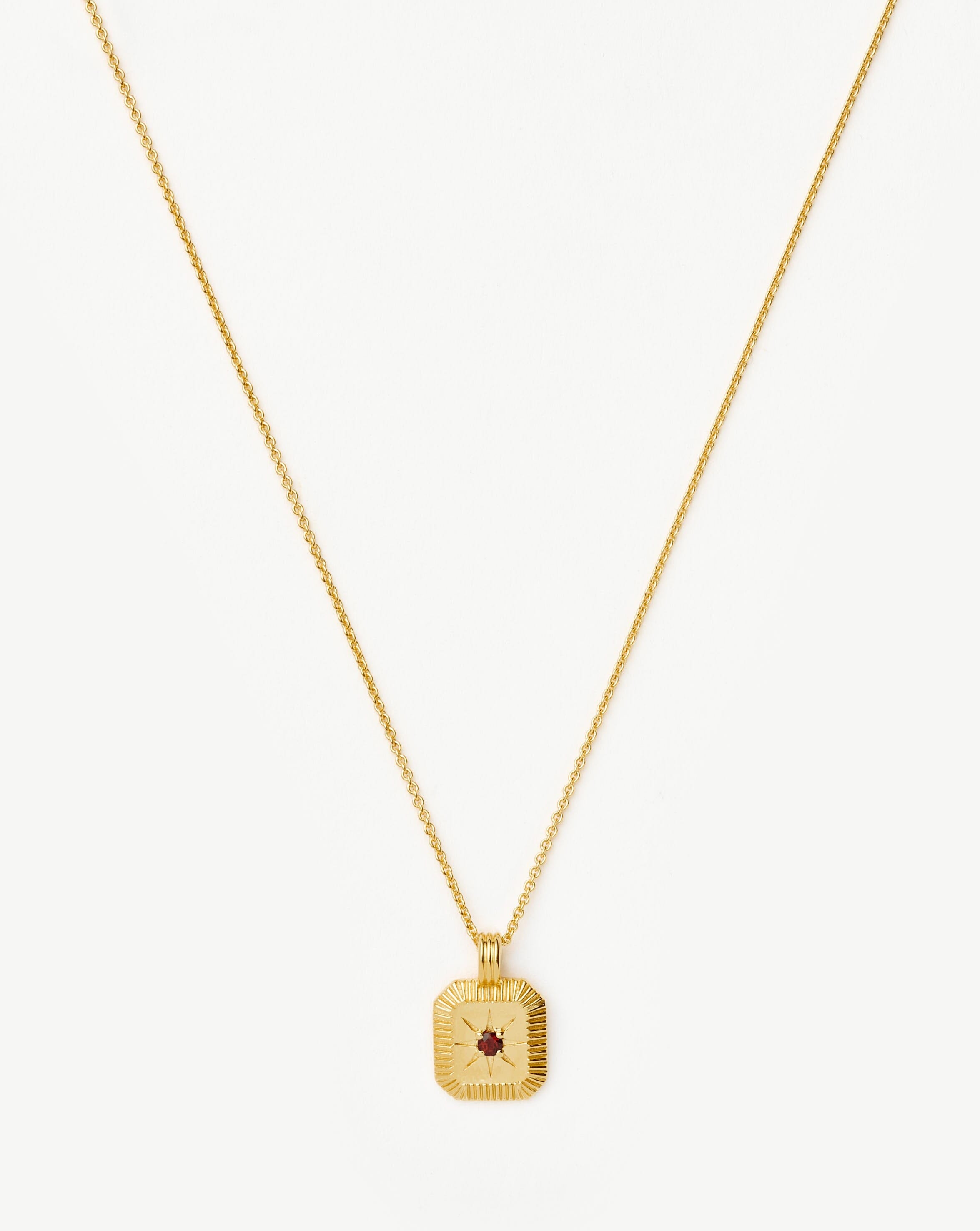 January Birthstone Pendant Necklace - 18k Gold Vermeil Garnet Jewelry for Women | Elegant Gift for Birthday, Anniversary & Special Occasions