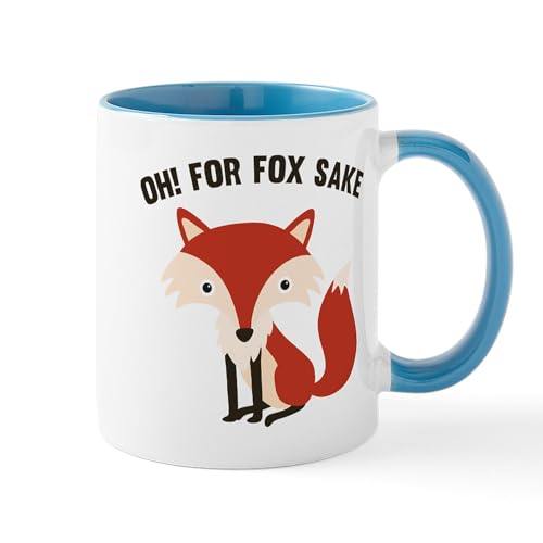 White/Blue Inside - Oh! For Fox Sake Mug