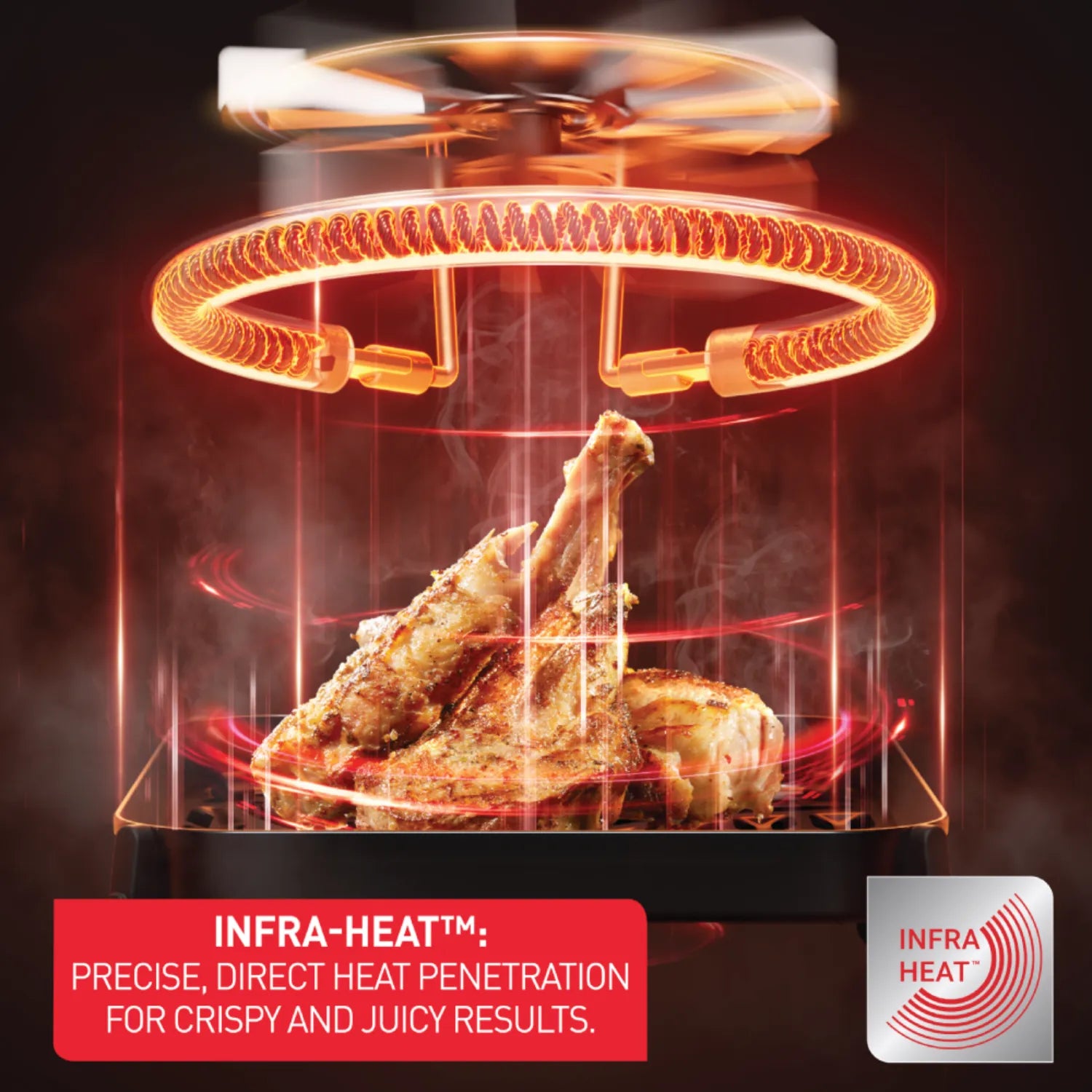 Tefal Easy Fry Vision Far Infrared Air Fryer 6L (EY8218) - Healthy Oil-Free Cooking for Family Meals, Snacks & Quick Dinners