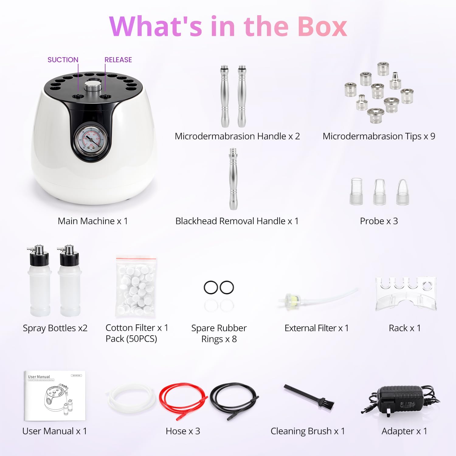 Diamond Microdermabrasion Machine - 3-in-1 Skin Exfoliator for Home & Salon Use