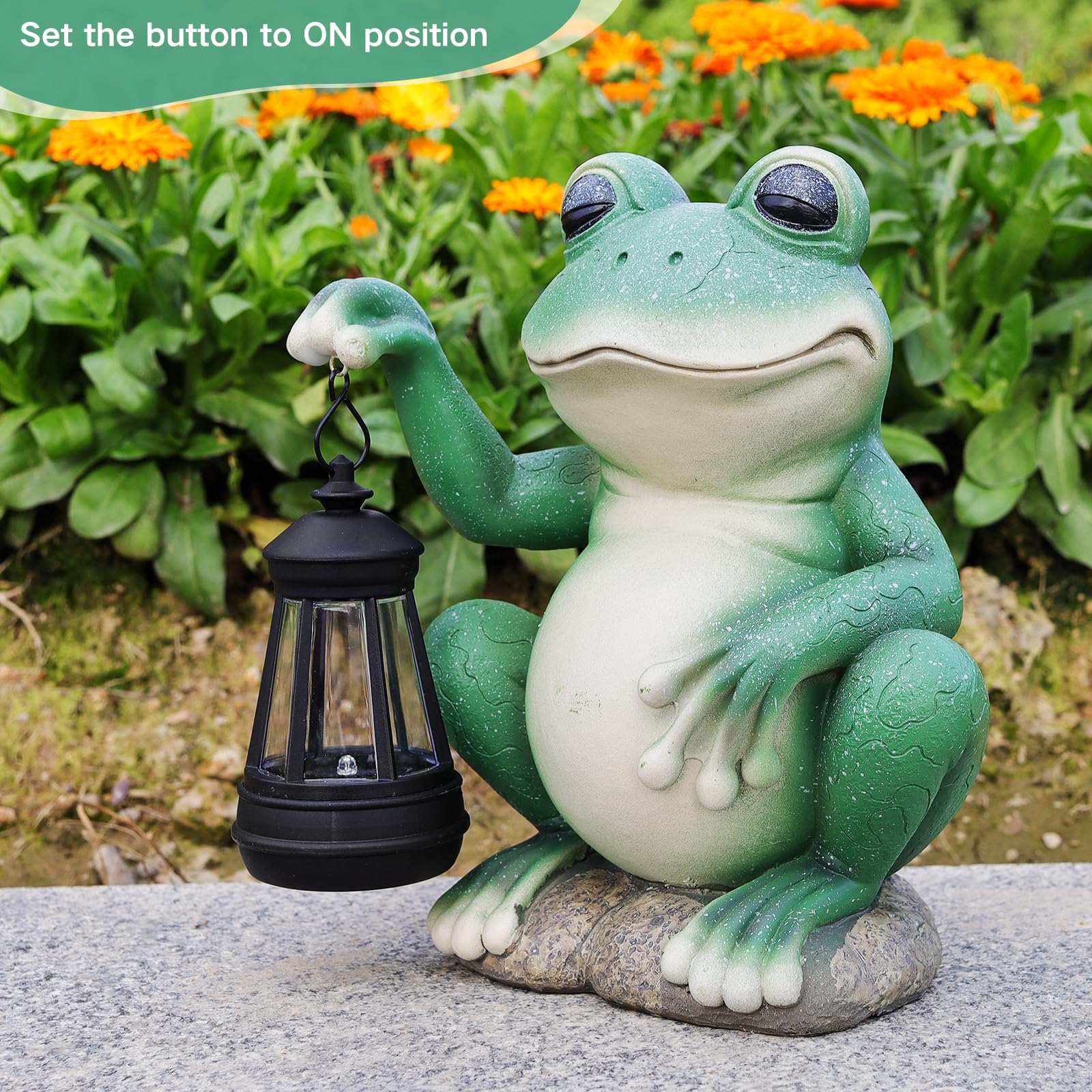 Solar-Powered LED Frog Garden Statue - Outdoor Decorative Lantern for Patio, Yard & Lawn - Unique Housewarming Gift - Perfect for Garden Decor & Nighttime Ambiance