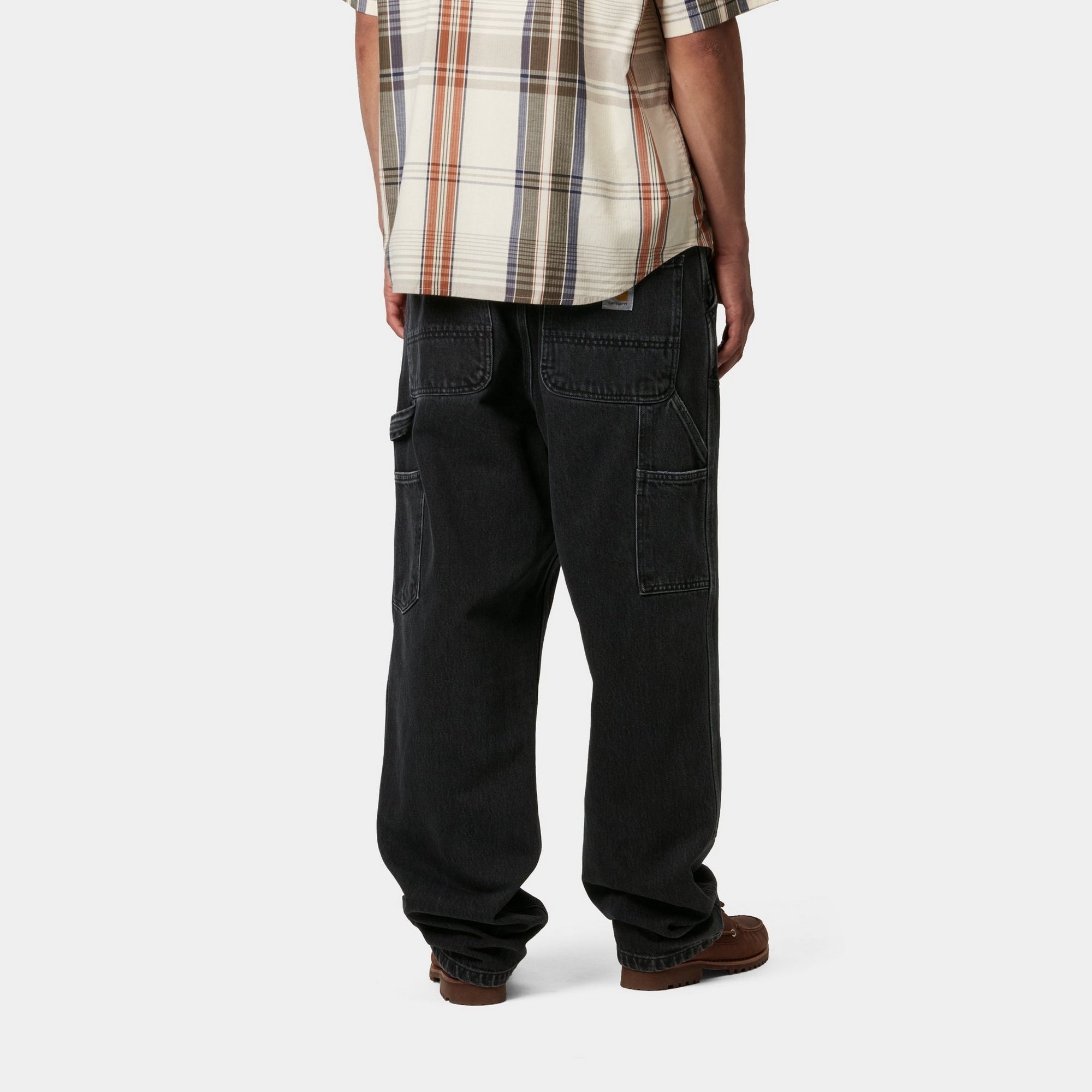 Double Knee Work Pants - Stone Washed Black Denim Jeans for Men | Durable & Comfortable for Construction, Farming, and Outdoor Work