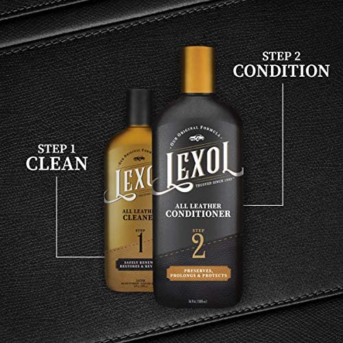 LEXOL Leather Conditioner - 8 fl oz | Premium Leather Care for Sofas, Jackets & Bags | Restores & Protects Genuine Leather