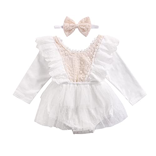 A-white Romper Dress With Tutu