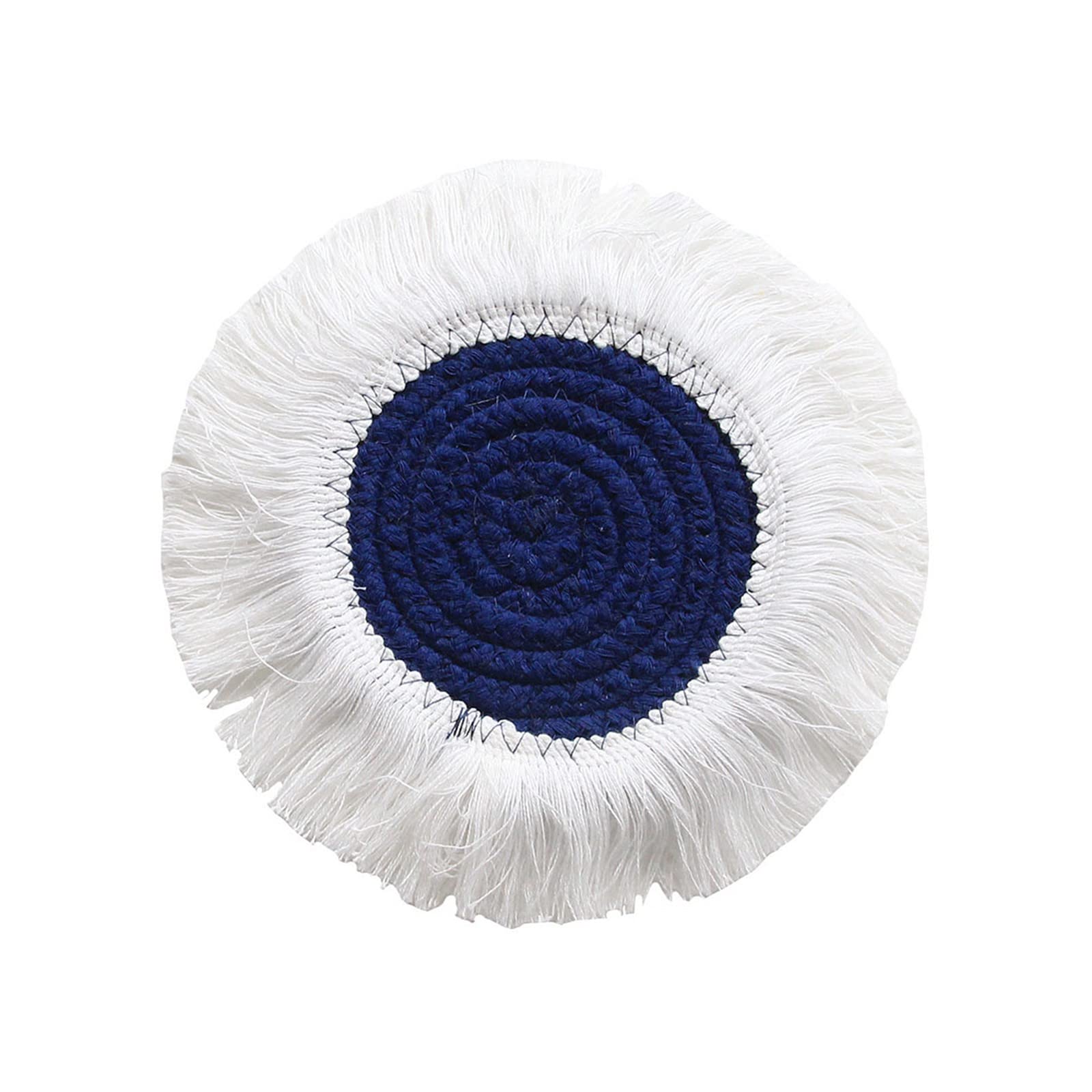 Premium 14cm Cotton Insulation Placemats - Set of 6 Woven Heat-Resistant Table Mats for Bowls & Pots, Nordic Style Kitchen Dining Accessories - Perfect for Hot Dishes, Indoor Meals & Home Decor