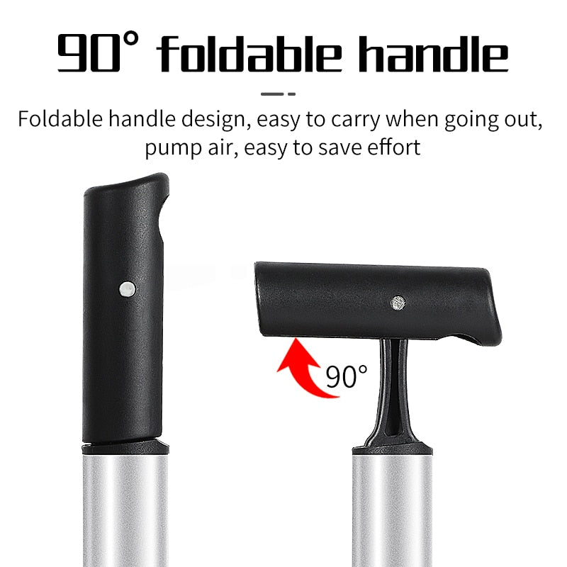 Portable Bike Pump 120PSI - High Pressure Bicycle Tire Inflator for Mountain & Road Bikes - Compact Cycling Accessories for MTB, Commuting, and Emergency Repairs
