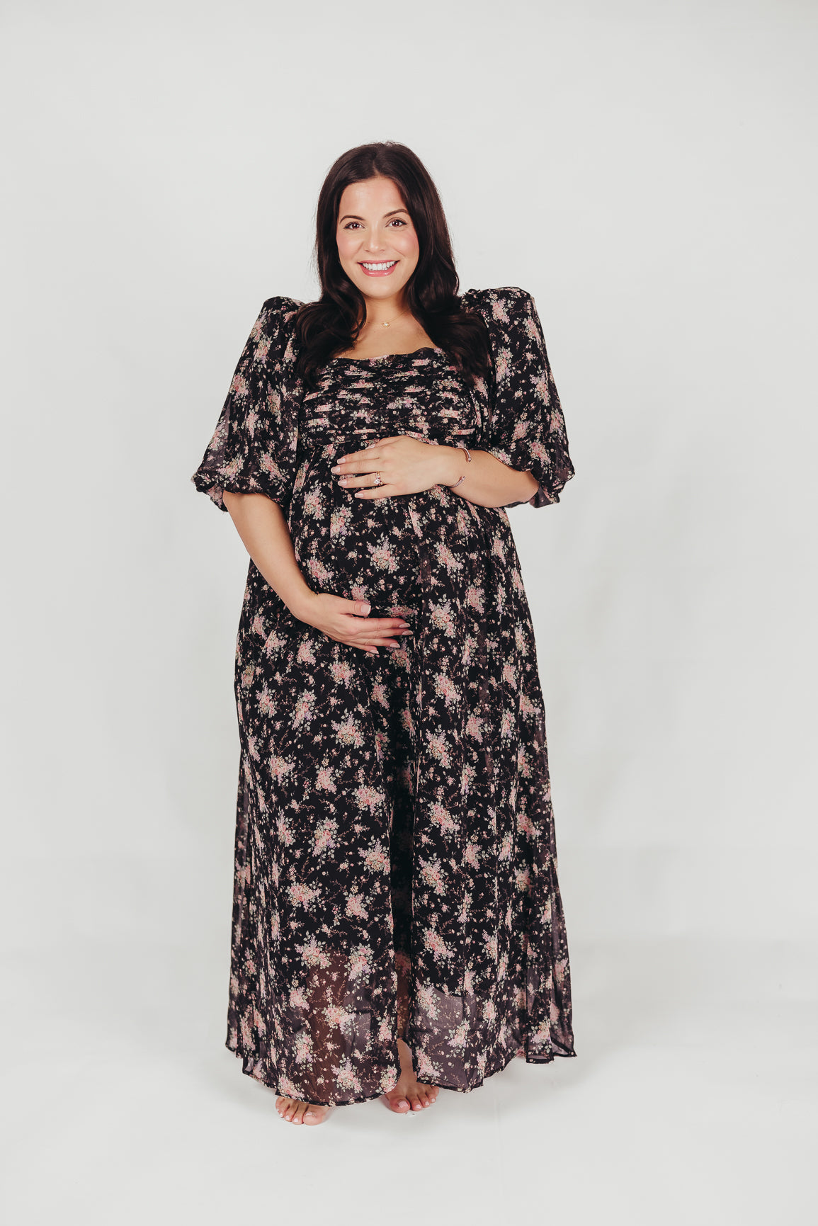 Melody Maxi Dress in Black - Bump Friendly Maternity & Inclusive Sizing (S-3XL) | Perfect for Pregnancy, Nursing, Weddings & Special Occasions