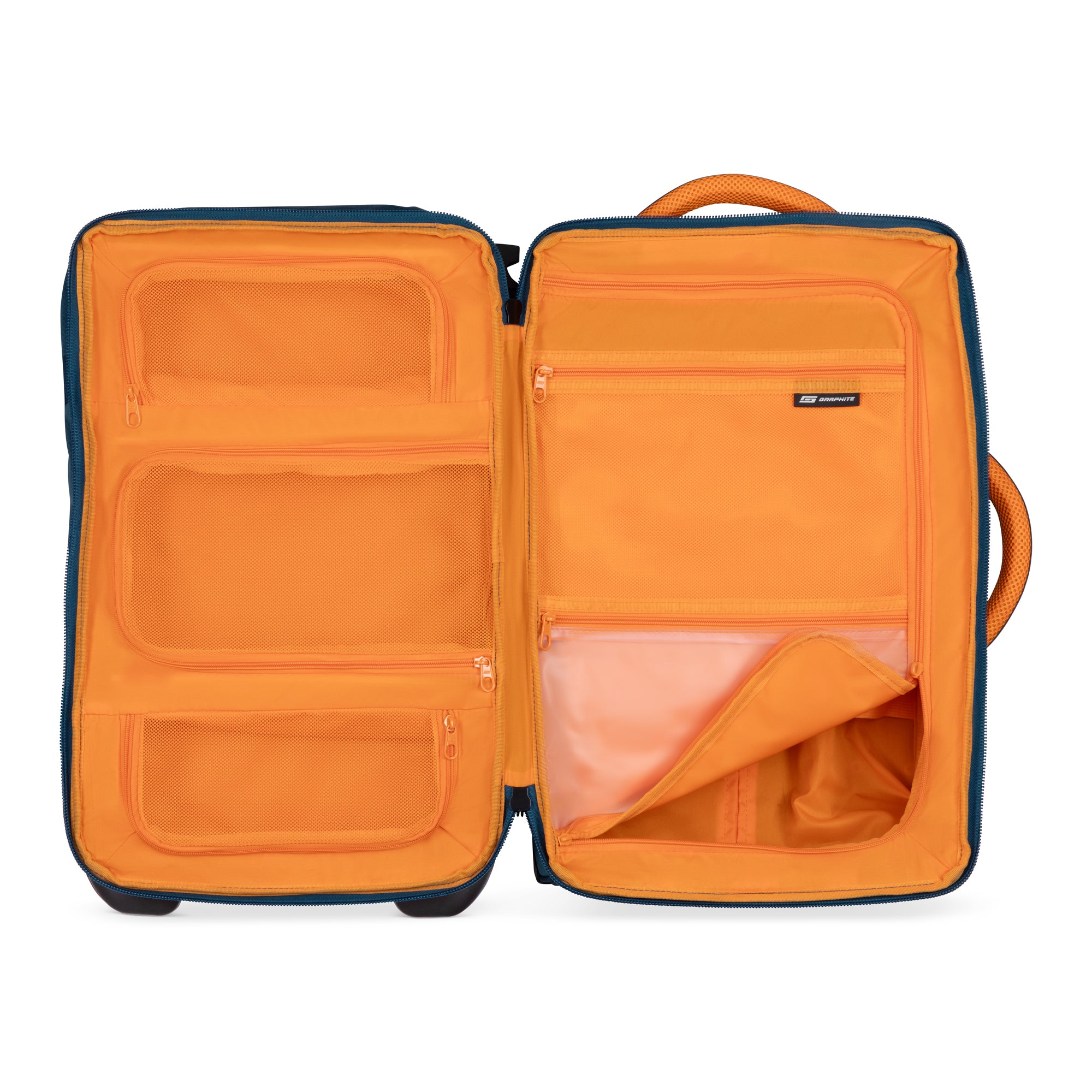 Graphite Metamorph Softside Carry On Luggage - Lightweight Expandable Suitcase with 360° Spinner Wheels for Air Travel, Business Trips & Weekend Getaways