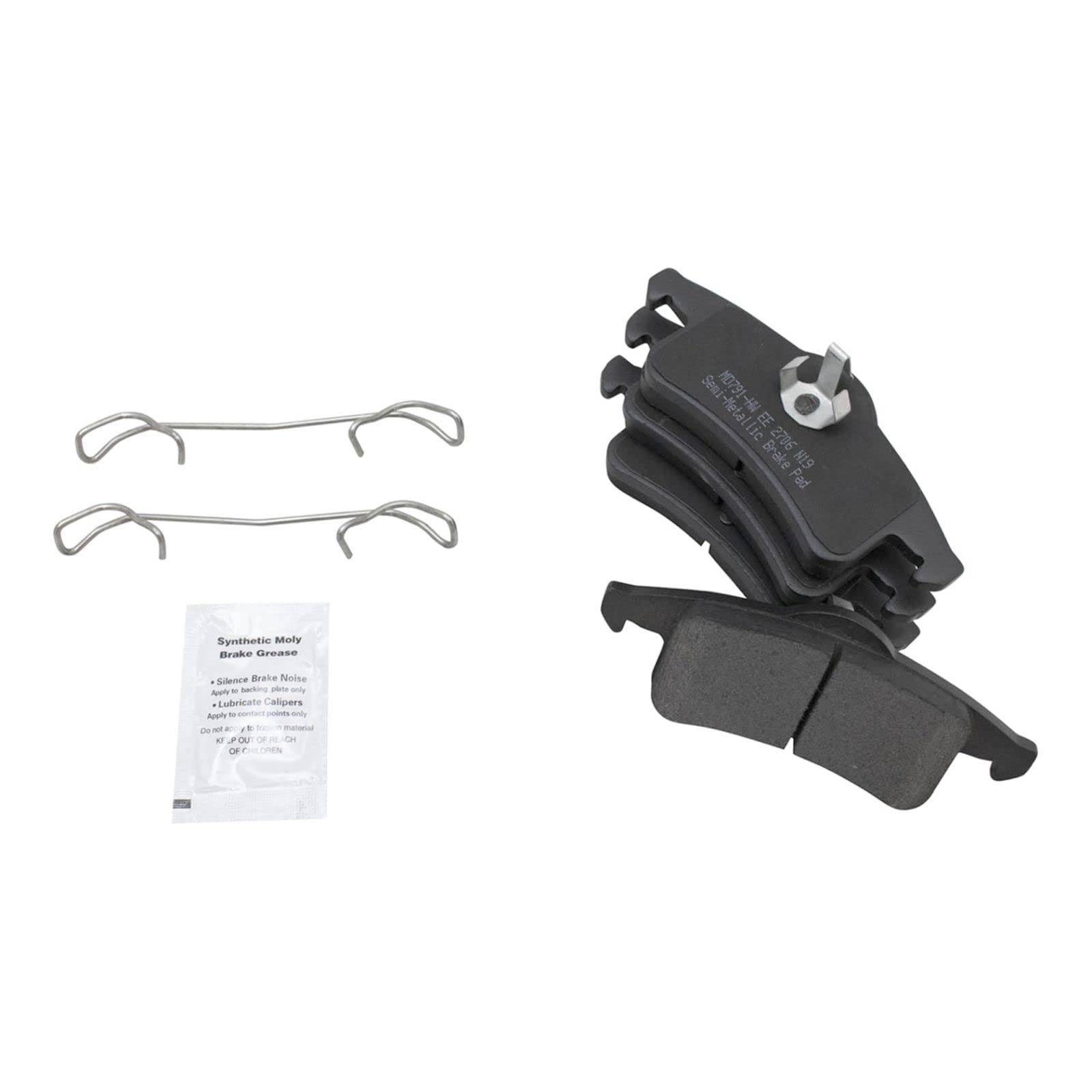 High-Performance Rear Brake Pad & Rotor Kit - Semi-Metallic, G-Coated - Compatible with 1999-2004 Jeep Grand Cherokee - Perfect for Off-Roading & Towing