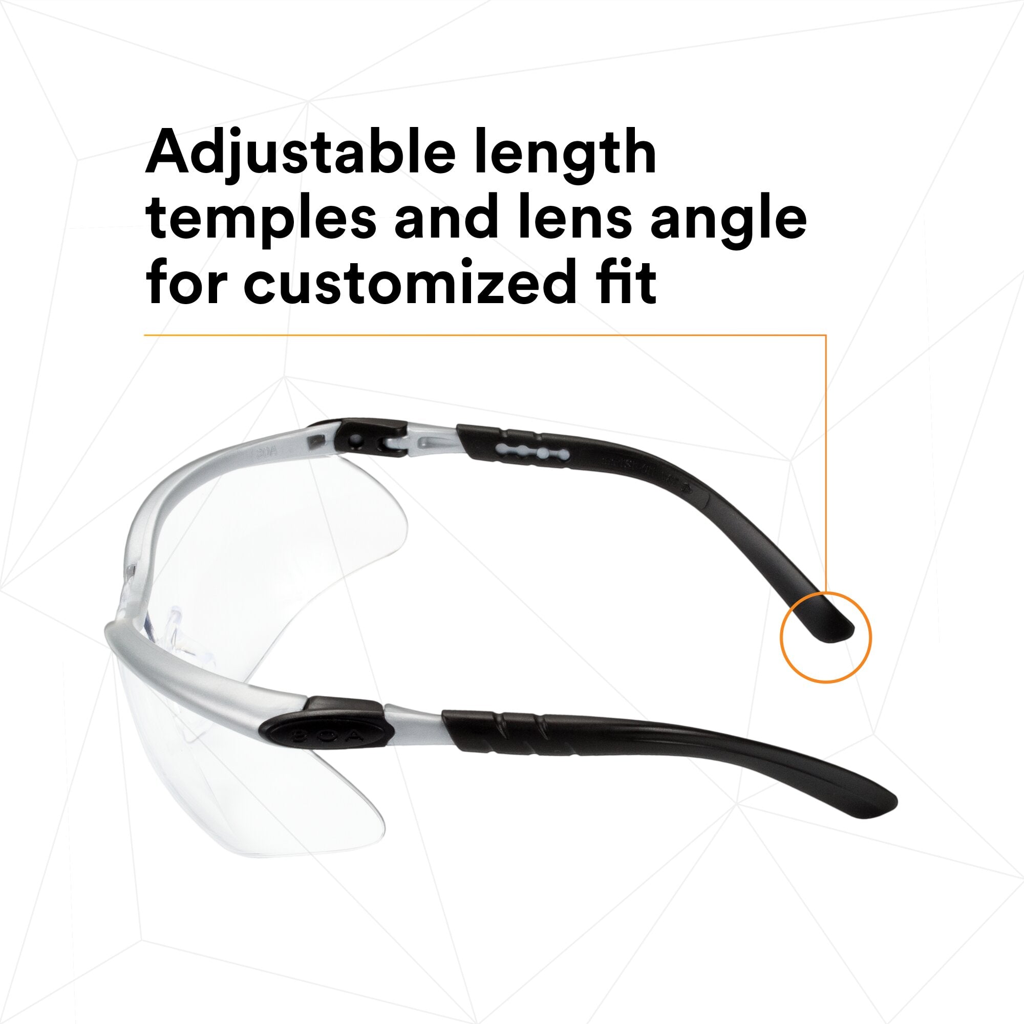 3M BX Protective Eyewear 11380 00000 20 - Clear Anti-Fog Safety Glasses with Silver/Black Frame for Workplace, Construction & DIY Projects