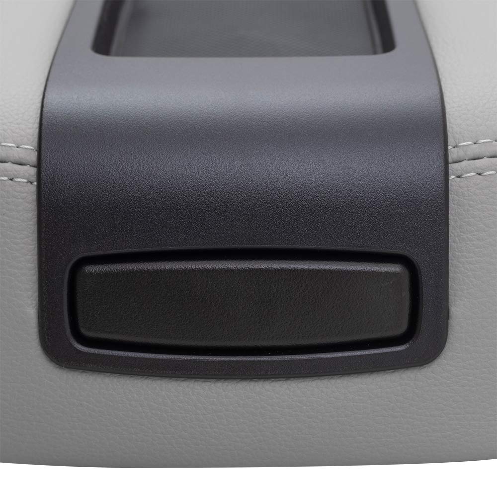 Brock Replacement Gray Center Console Armrest Lid Cover Compatible with 2007-2013 Chevy Silverado GMC Sierra Tahoe Escalade Pickup Truck - Durable Upgrade for Full Center Console Comfort & Style