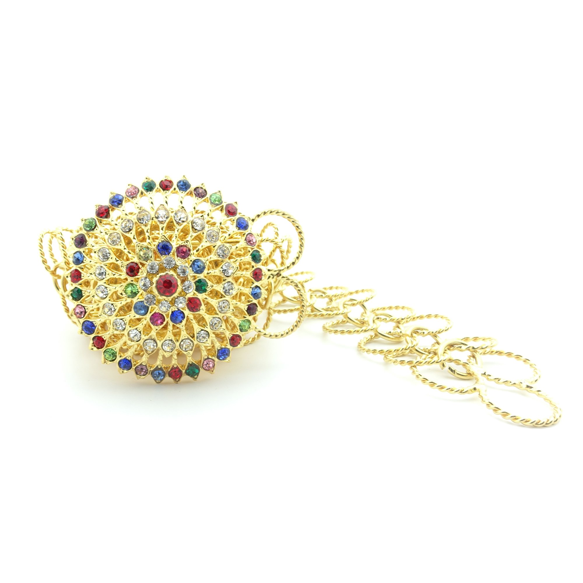 Thai Gold Plated Crystal Kids Costume Belt 21