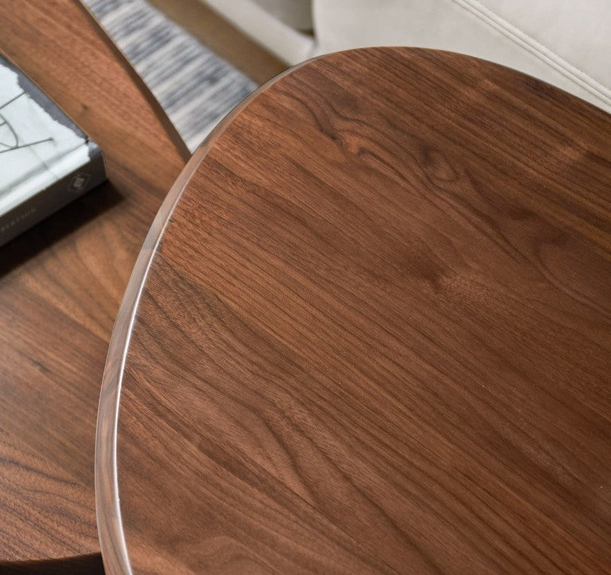 Solid Black Walnut Wood Coffee Table - Handcrafted Modern Living Room Furniture for Home Decor & Entertaining