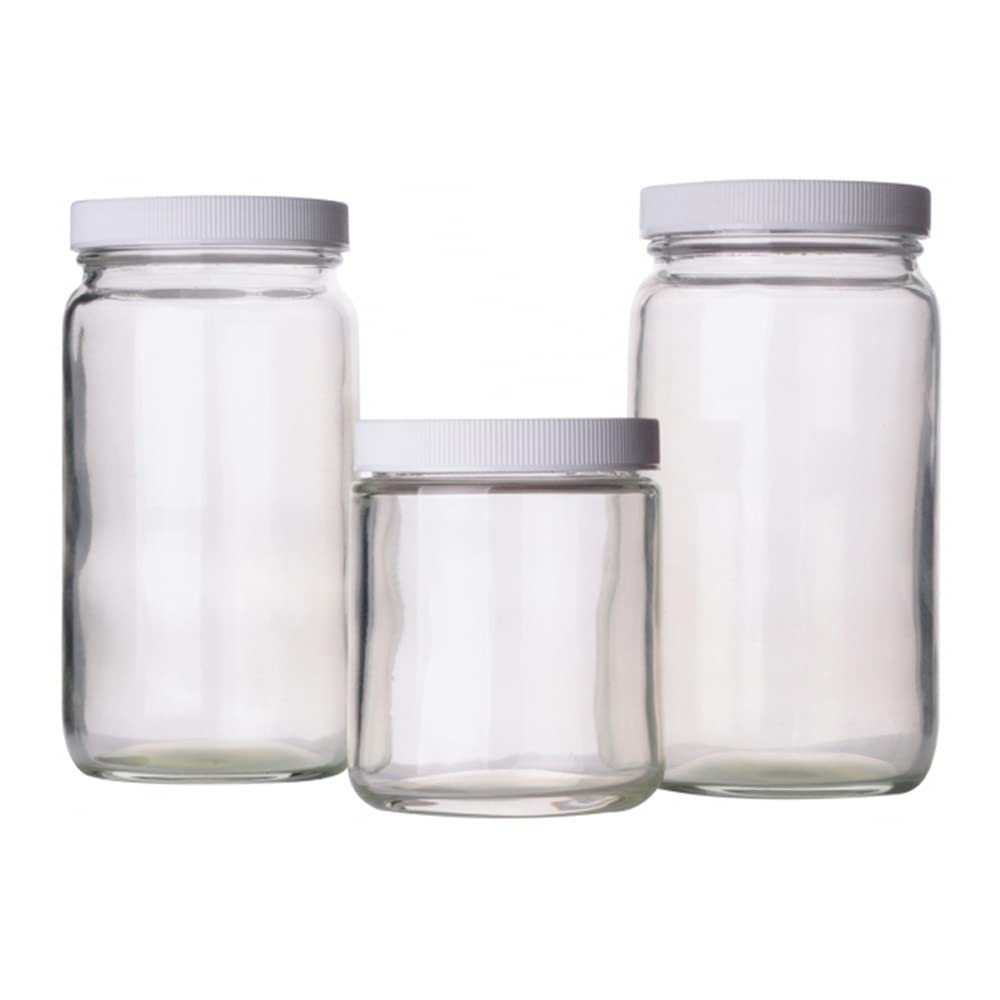 Wheaton 216639 Clear Glass 16oz Round Safety Coated Jars - Pack of 12 | Ideal for Canning, Food Storage & DIY Crafts | BPA-Free Kitchen & Pantry Containers