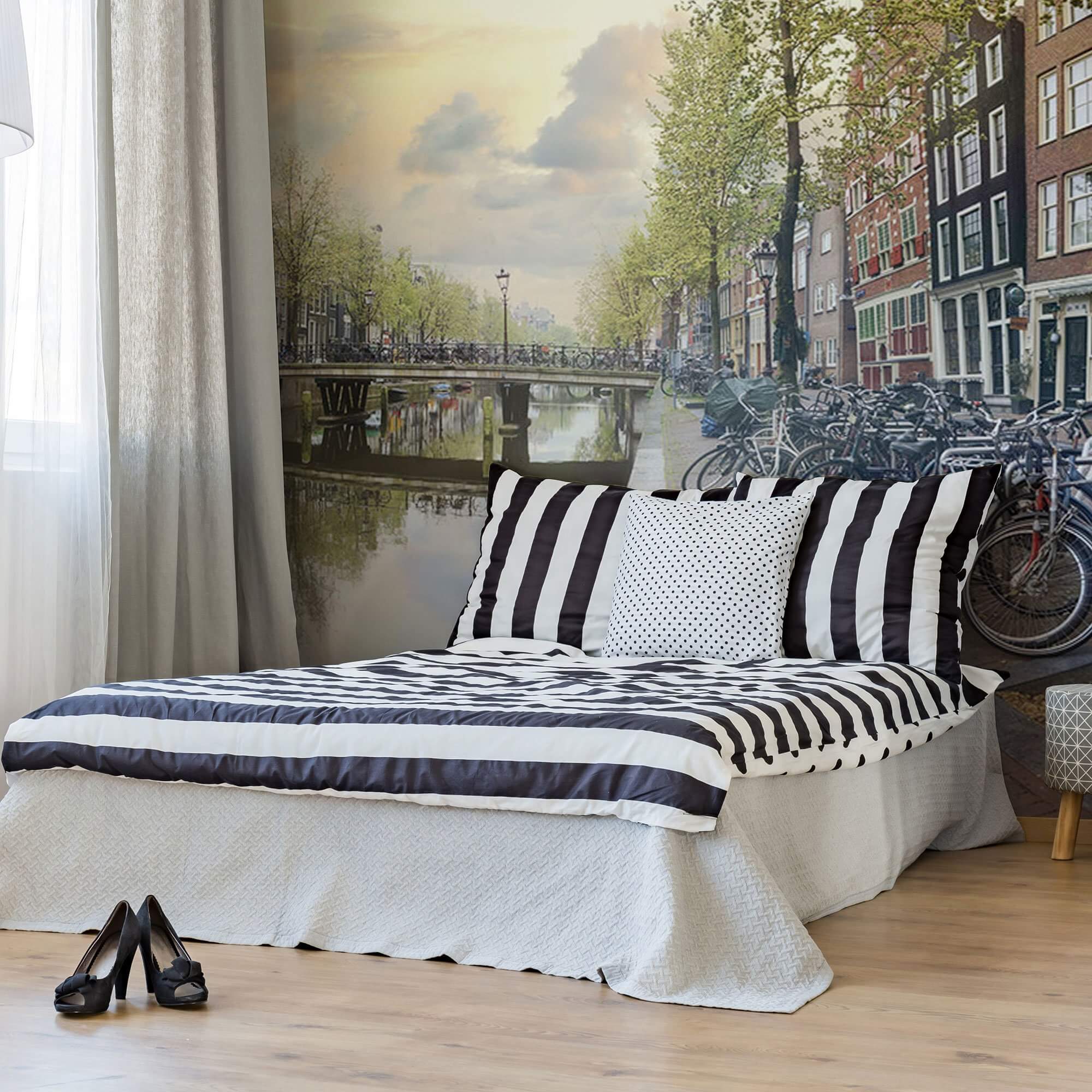 Green City Landscape Peel and Stick Removable Wall Mural 5270 - Self-Adhesive Wallpaper for Home & Office Decor - Perfect for Living Rooms, Bedrooms, and Workspaces