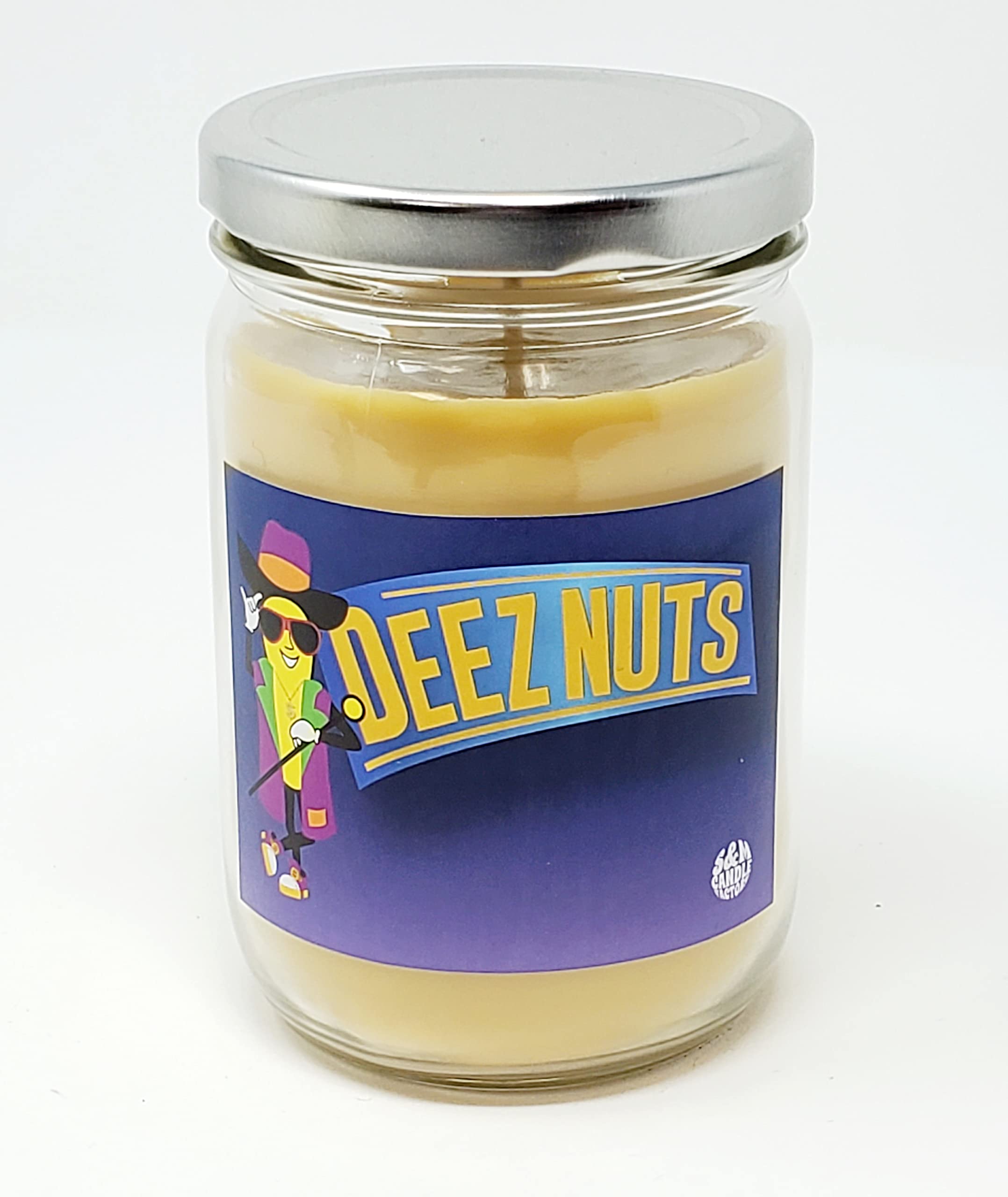 Peanut Butter Scented Soy Wax Candle - 12oz Jar, Handmade in USA by S&M Candle Factory | Aromatic Home Decor & Relaxation Gift for Living Room, Bedroom, Spa
