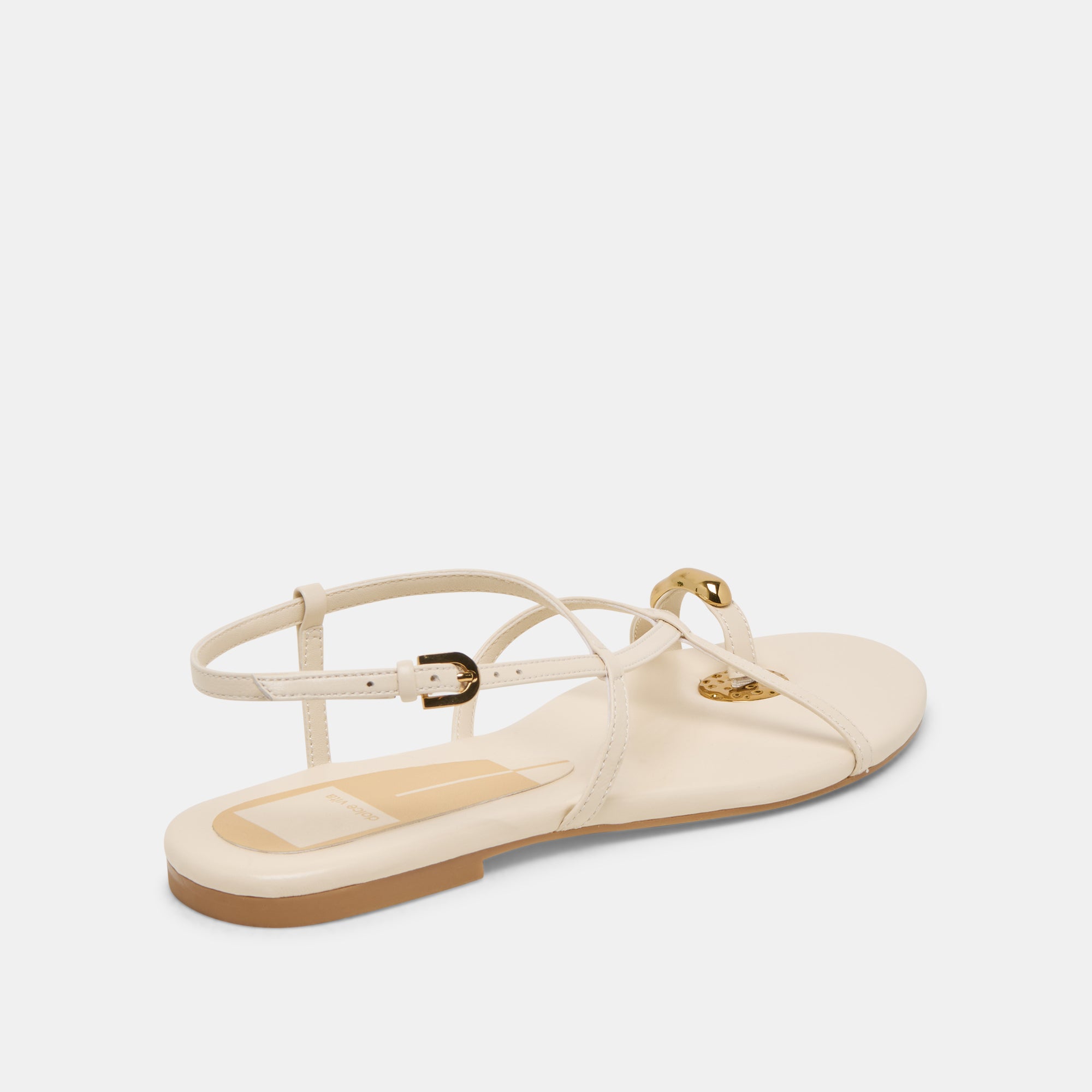 Premium KESHA Leather Sandals for Women - Comfortable Bone Color Strappy Sandals - Perfect for Beach, Vacation & Summer Outfits