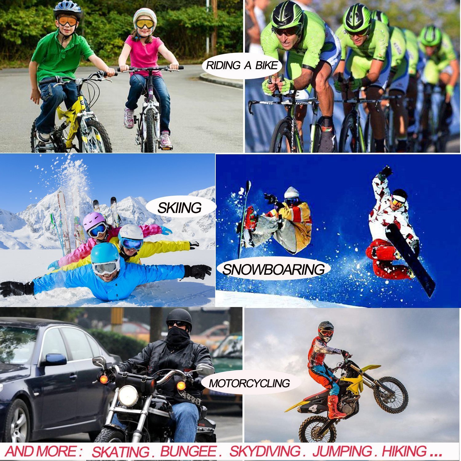 Tactical Goggles - Polarized Ski & Cross-Country Glasses for Outdoor Riding, Cycling & Snow Sports | UV Protection Safety Eyewear for Men & Women