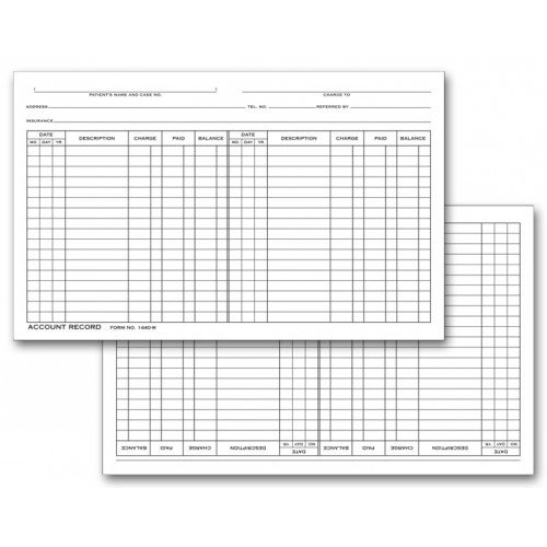 Double Entry Accounting Record Billing Card - Perfect for Small Business Bookkeeping & Financial Tracking
