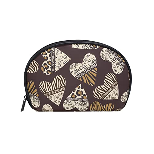 Stylish Leopard Print Travel Cosmetic Bag - Small Portable Makeup Organizer for Women & Girls - Perfect for Jewelry, Toiletries & Personal Care Essentials - Ideal for Vacations, Gym & Daily Use