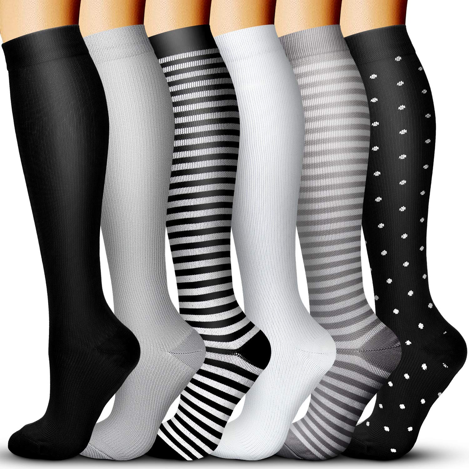 QUXIANG 15-20 mmHg Compression Socks for Women & Men - Medical Grade Support for Nurses, Runners, Athletes & Travelers - Relieve Varicose Veins & Improve Circulation - Perfect for Workouts, Long Flights & Standing All Day
