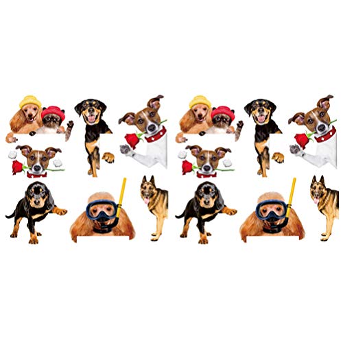 TOYANDONA 2Pcs Cute Puppy Stickers - Dog-Themed Light Switch Decals for Kids Room, Nursery & School - Cartoon Wall Art Decor for Bedroom, Classroom & Playroom