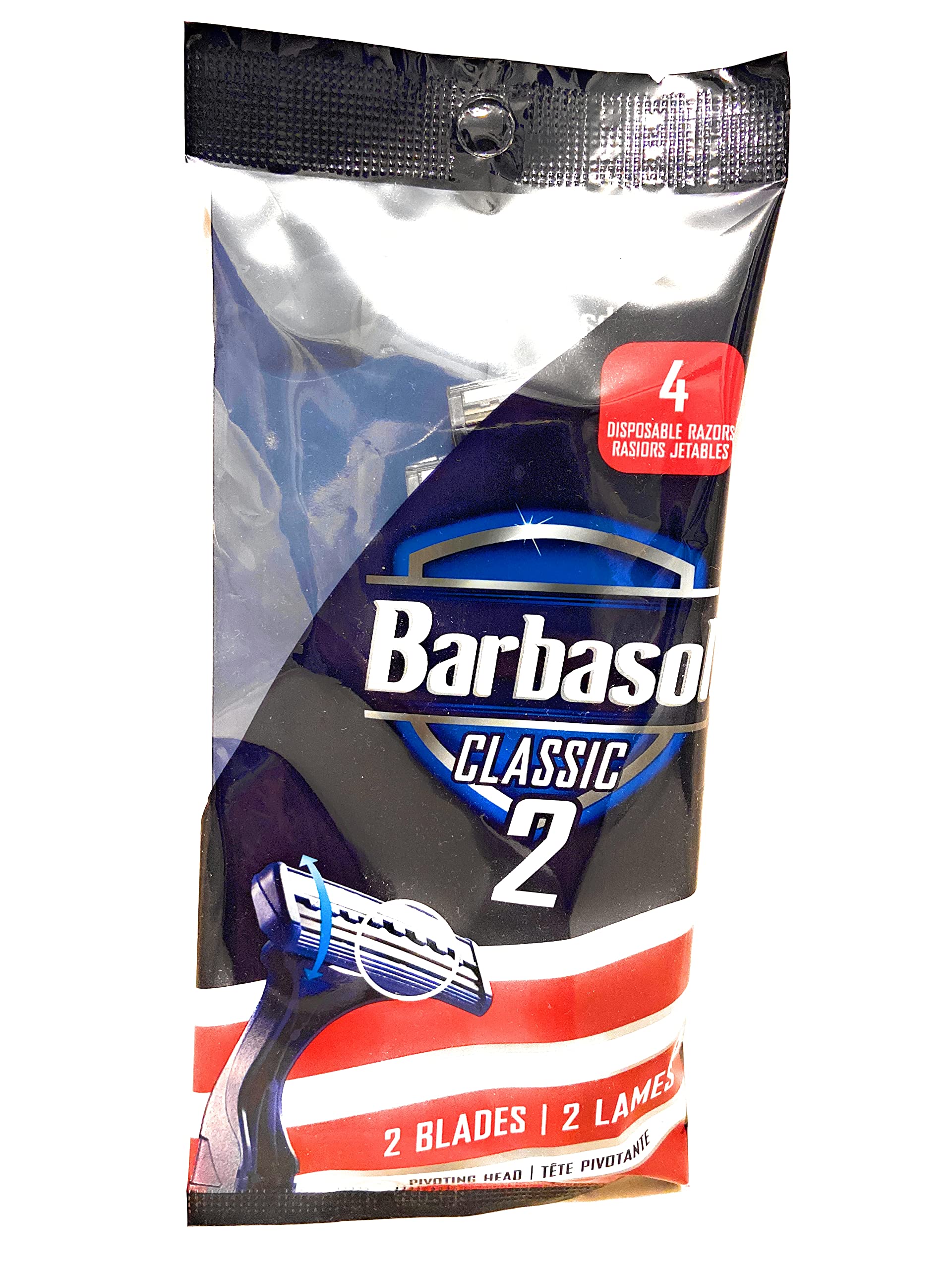 Barbasol Classic 2-4 Razors for Men - Premium Shaving Blades for Smooth Shave - Perfect for Travel & Daily Grooming Routine