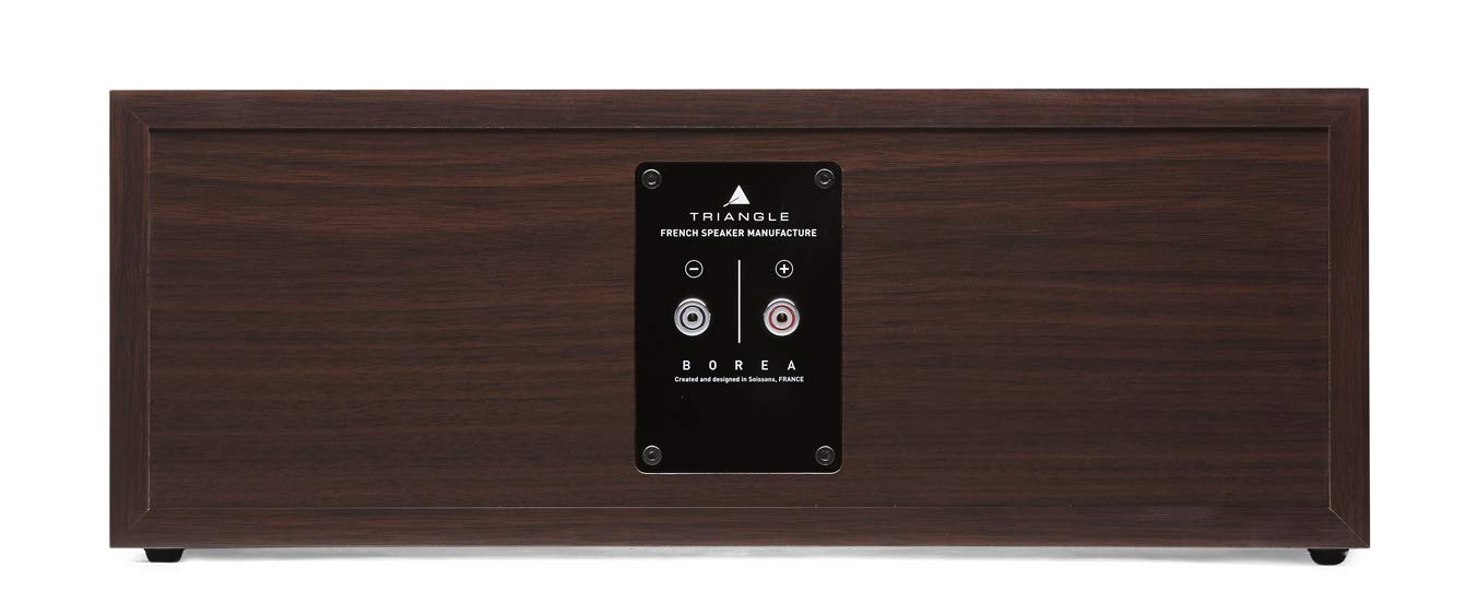 Triangle BOREA BRC1 2-Way Center Channel Speaker for Home Theater - 100W Power Handling, 90dB Sensitivity, Bass Reflex Design - 485 x 176 x 274mm Walnut Finish - Perfect for Movie Nights & Surround Sound Systems