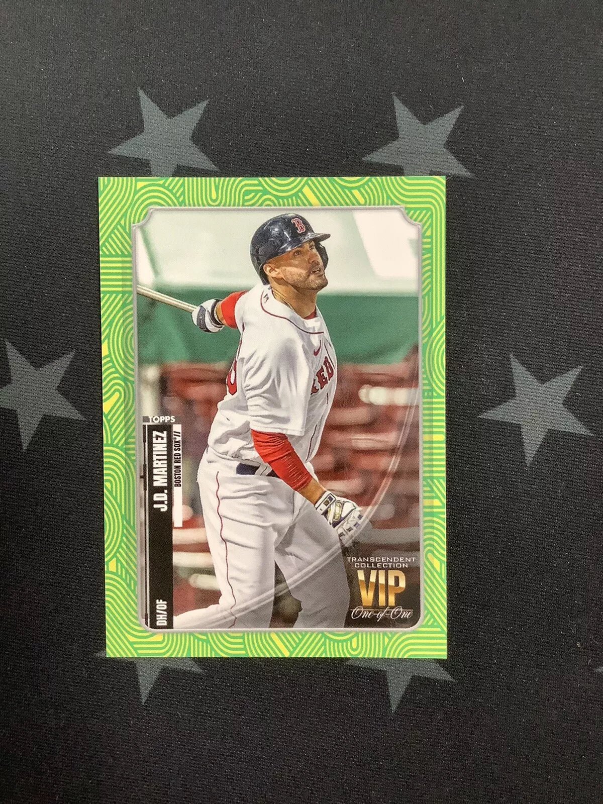 2021 Topps Transcendent VIP Party Exclusive 1/1 J.D. Martinez Boston Red Sox Baseball Card - Rare Collectible for Sports Memorabilia Fans & Card Collectors