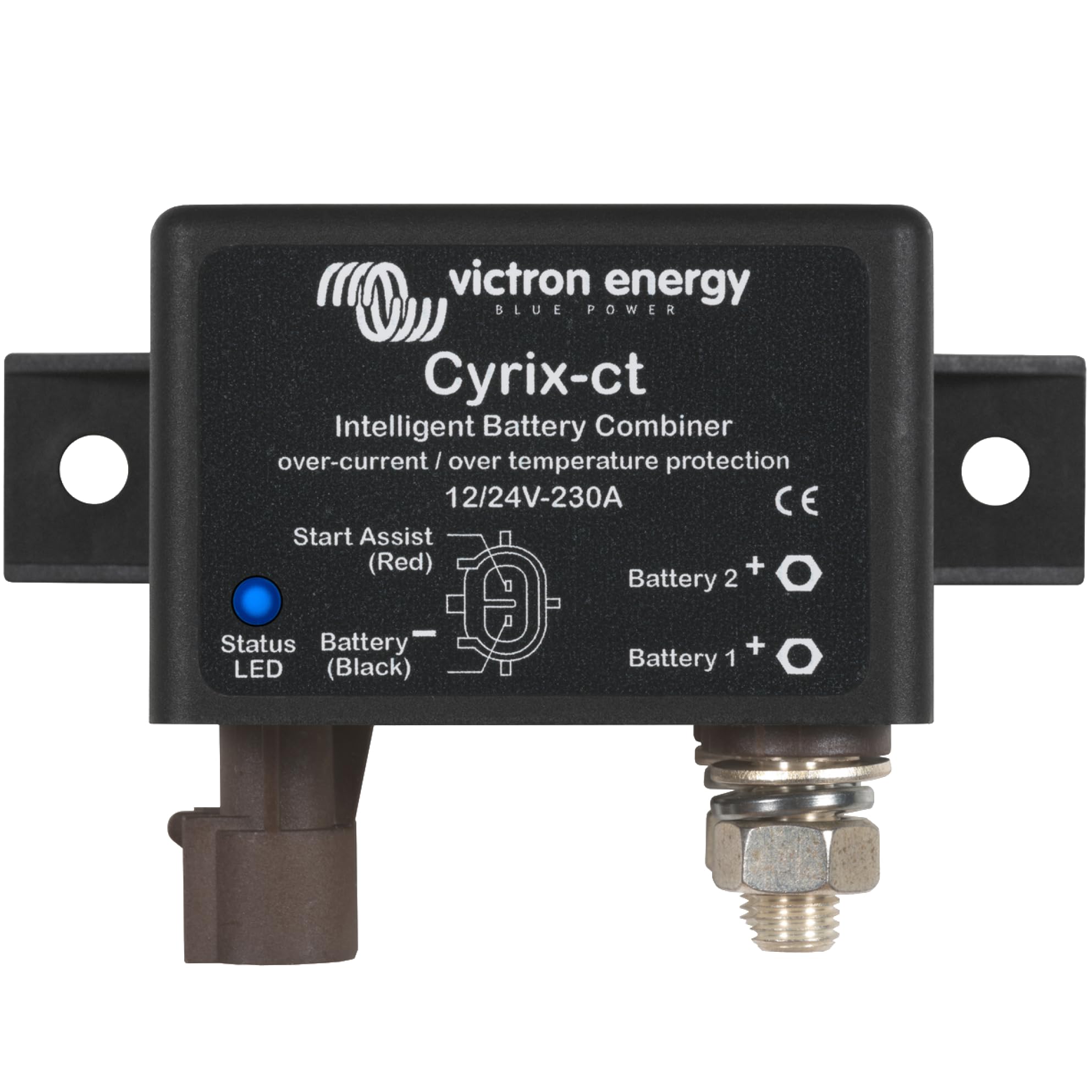 Victron Energy Cyrix-ct 12/24V 230A Smart Battery Combiner for Marine, RV & Off-Grid Power Systems - Dual Voltage Battery Charging Solution