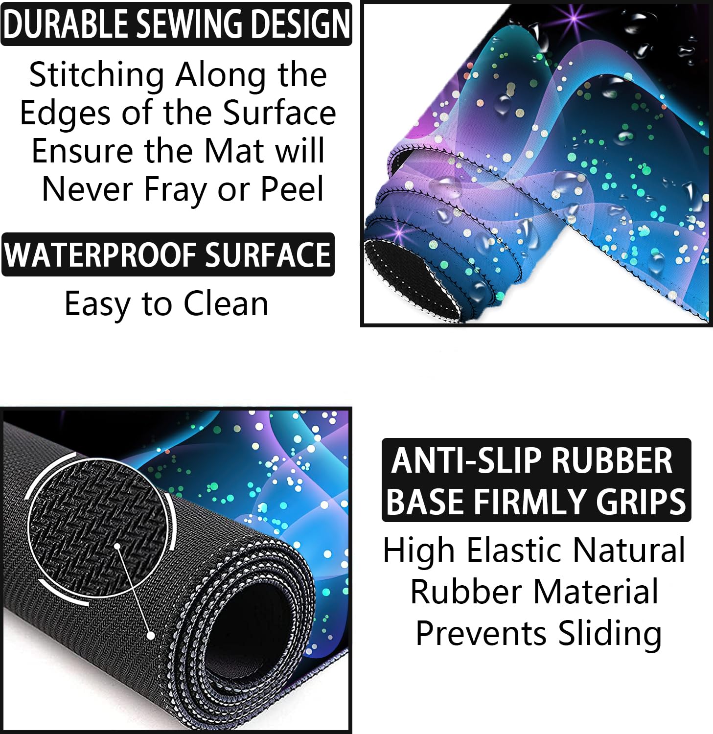 Premium LATEEFAH Ergonomic Desk Mat - Extra Large Mouse Pad with Keyboard Wrist Rest for Comfortable Typing | Perfect for Home Office, Gaming & Computer Workstations | Reduce Wrist Pain & Improve Productivity