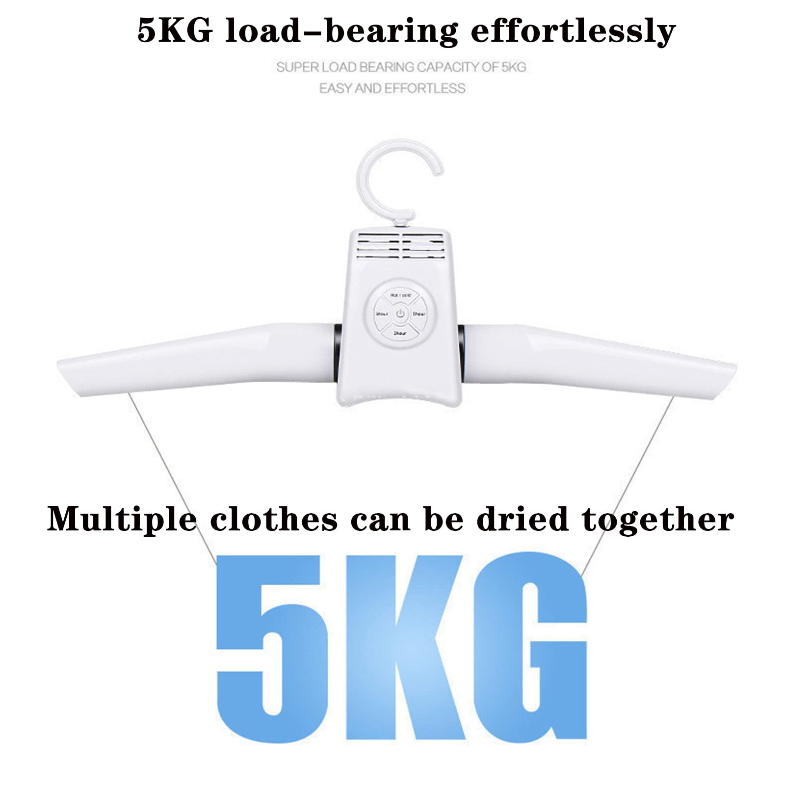 Portable Electric Clothes Drying Hanger - Foldable & Lightweight Travel Dryer Rack for Home, Hotel & Camping - Fast Drying for Shirts, Pants & Underwear