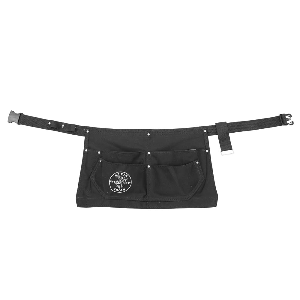 Klein Tools 42201 Electrician's Tool Apron - Heavy Duty Work Apron with Multiple Pockets for Electricians, Carpenters & DIY Enthusiasts - Perfect for Construction, Home Repairs & Workshop Projects