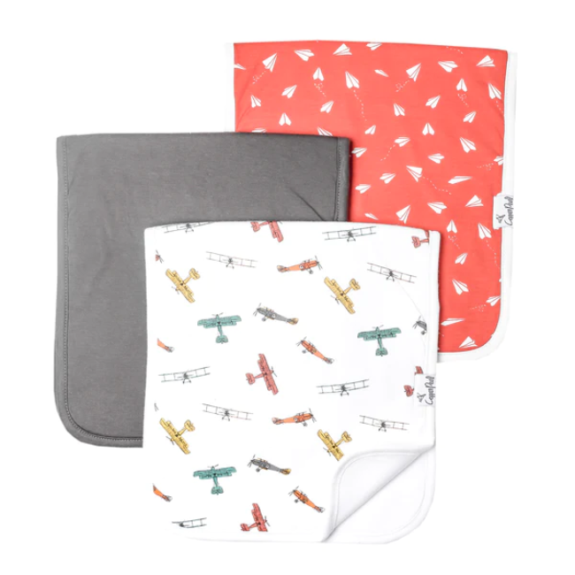 Copper Pearl Burp Cloths 3 Pack - Super Soft & Absorbent Baby Burp Cloths for Newborns - Perfect for Feeding, Spit-Up & Messy Moments