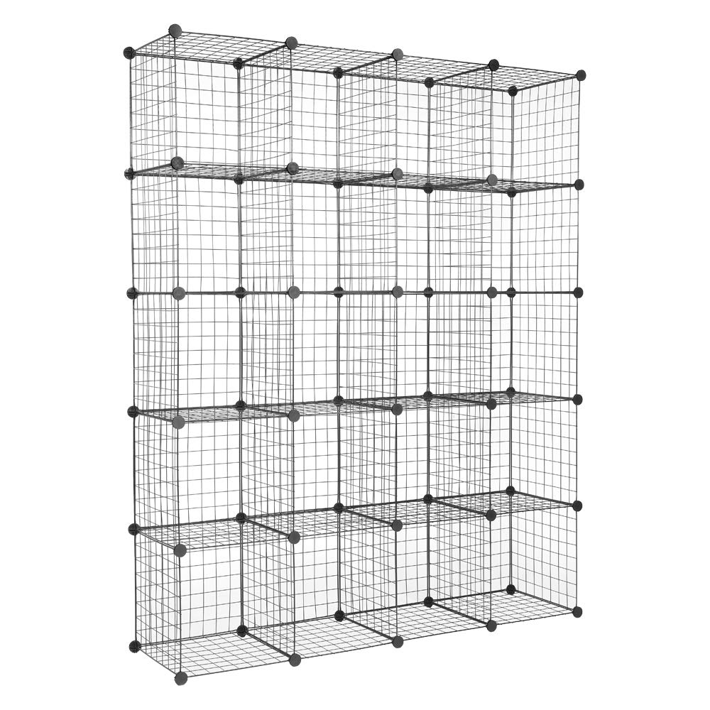 Ochine 6-Cube Wire Storage Organizer - Modular Metal Shelf for Closet, Living Room, Bedroom & Office - DIY Bookshelf, Bookcase & Cabinet Organizer with Multi-Grid Design - Perfect for Home Organization & Space Saving