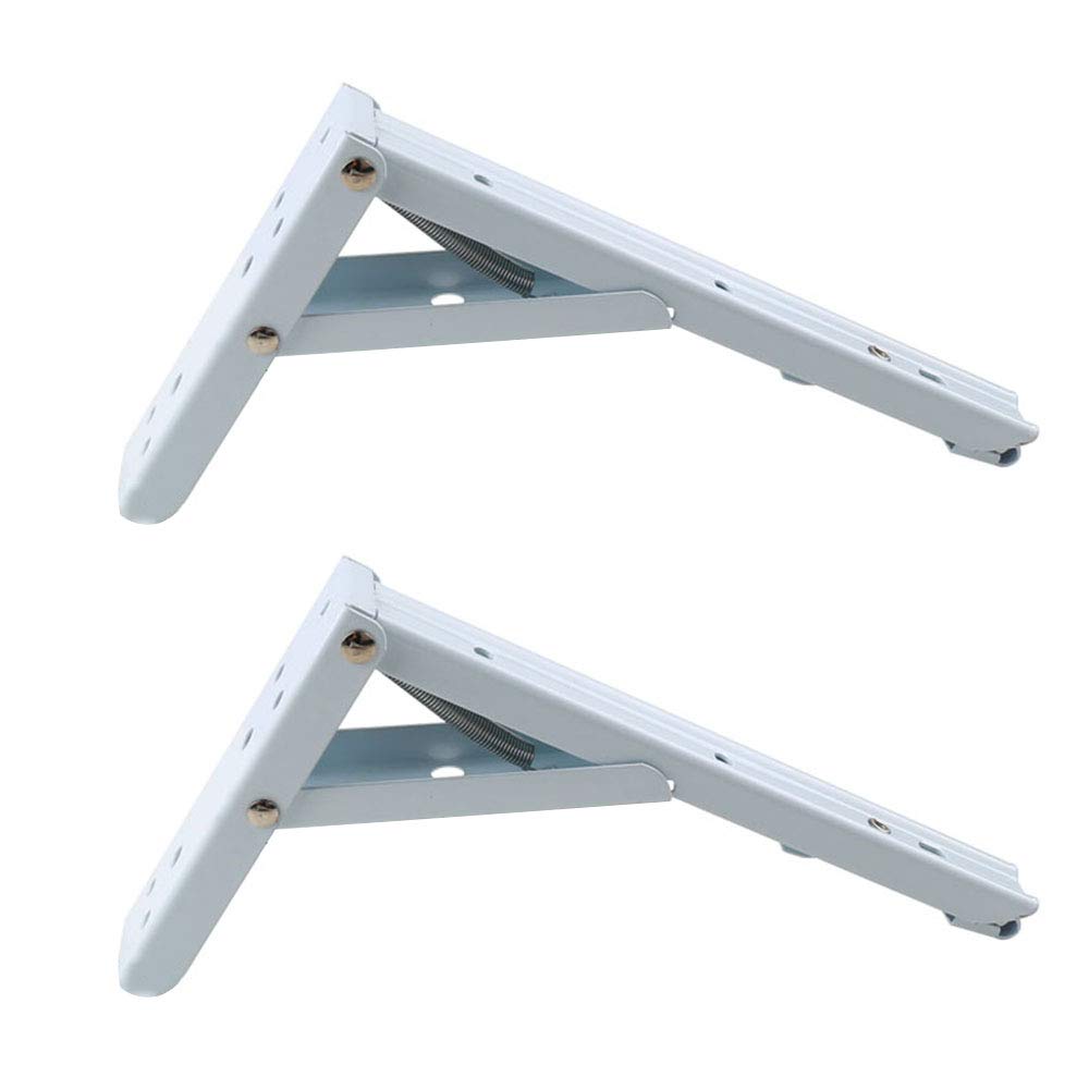 Heavy Duty White Multifunctional Support Tripod Stand - Wall Mounted Right Angle Bracket for Folding Partitions, Shelves & Laminate - High Load Bearing Capacity (Perfect for Home Office, Retail Displays & Workshop Organization)