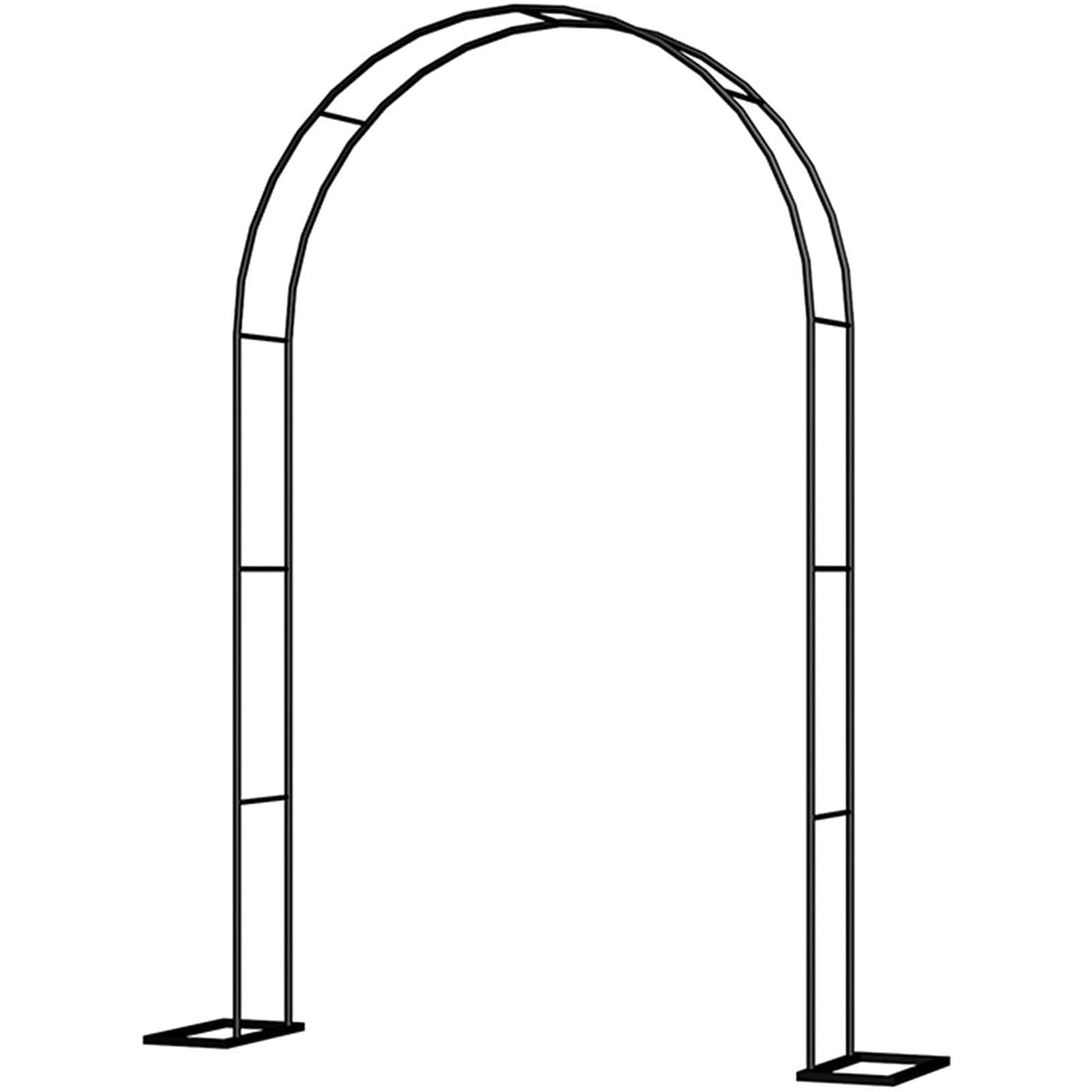 Black Metal Garden Arch - Outdoor & Indoor Pergola for Climbing Plants, Wedding Arbor, Trellis - Perfect for Roses, Vines & Wedding Decorations