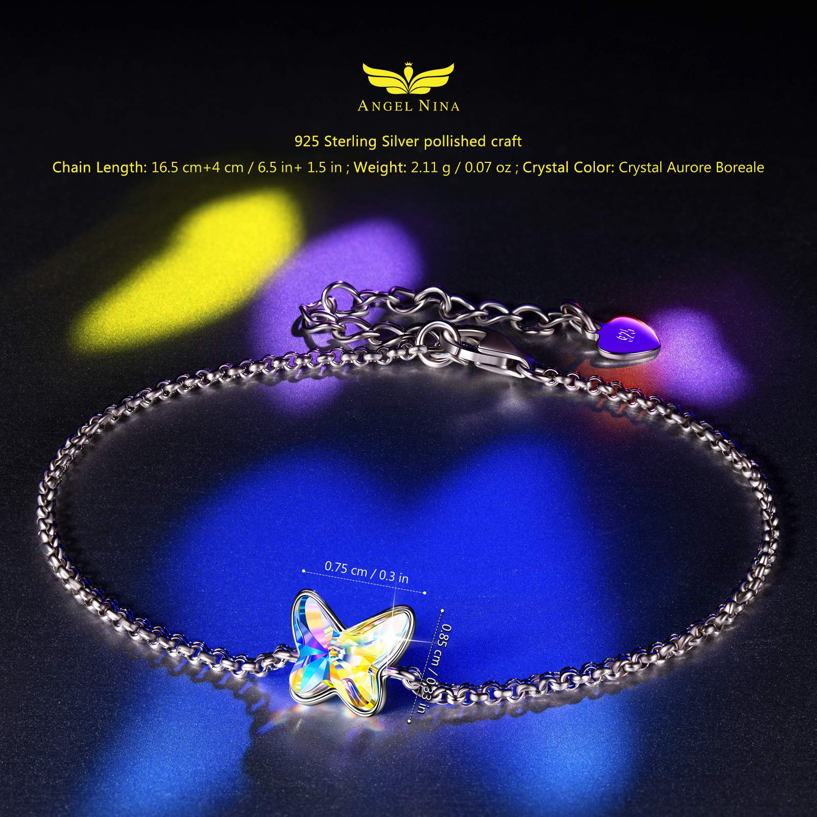 Sterling Silver Crystal Jewelry for Women - Hypoallergenic Gift for Her | Wedding & Party Wear