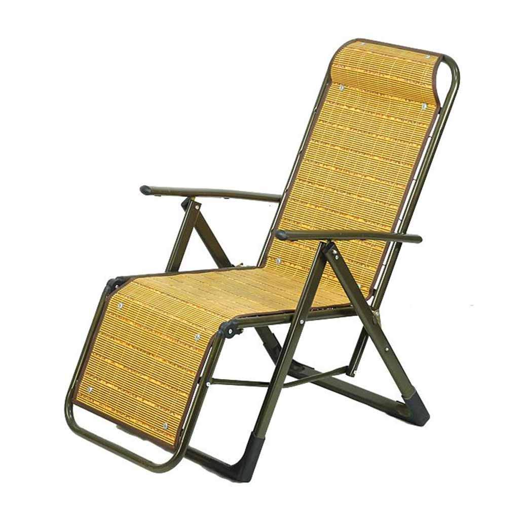 SHAOHUASC Folding Bamboo Chair - Portable Recliner for Office, Lounge, Lunch Break & Outdoor Use - Lightweight & Space-Saving Comfort Chair