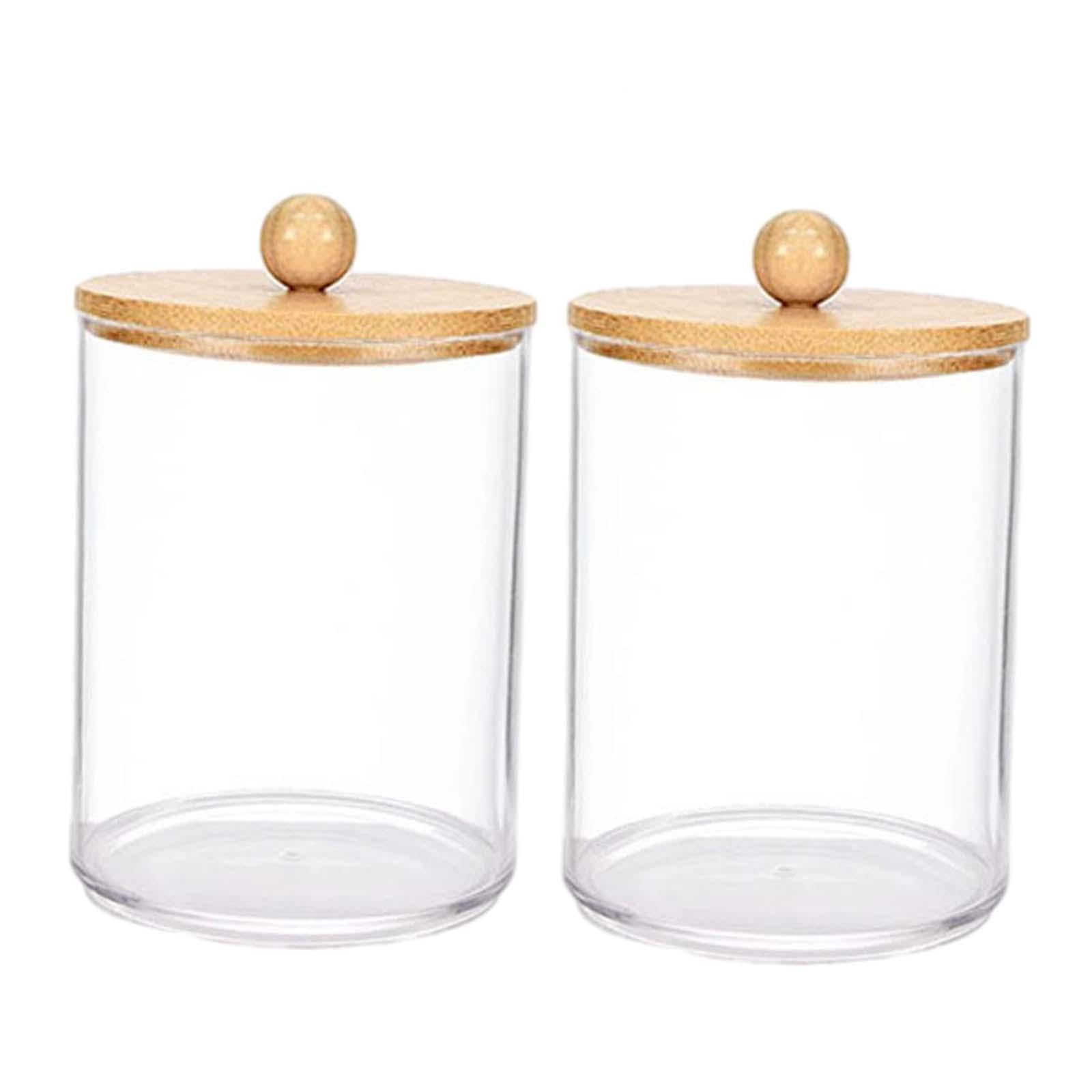 CALANDIS® Makeup Cotton Swab Storage Box Set of 2 - Organize Cotton Balls & Swabs | Perfect for Bathroom, Vanity, and Travel Beauty Storage
