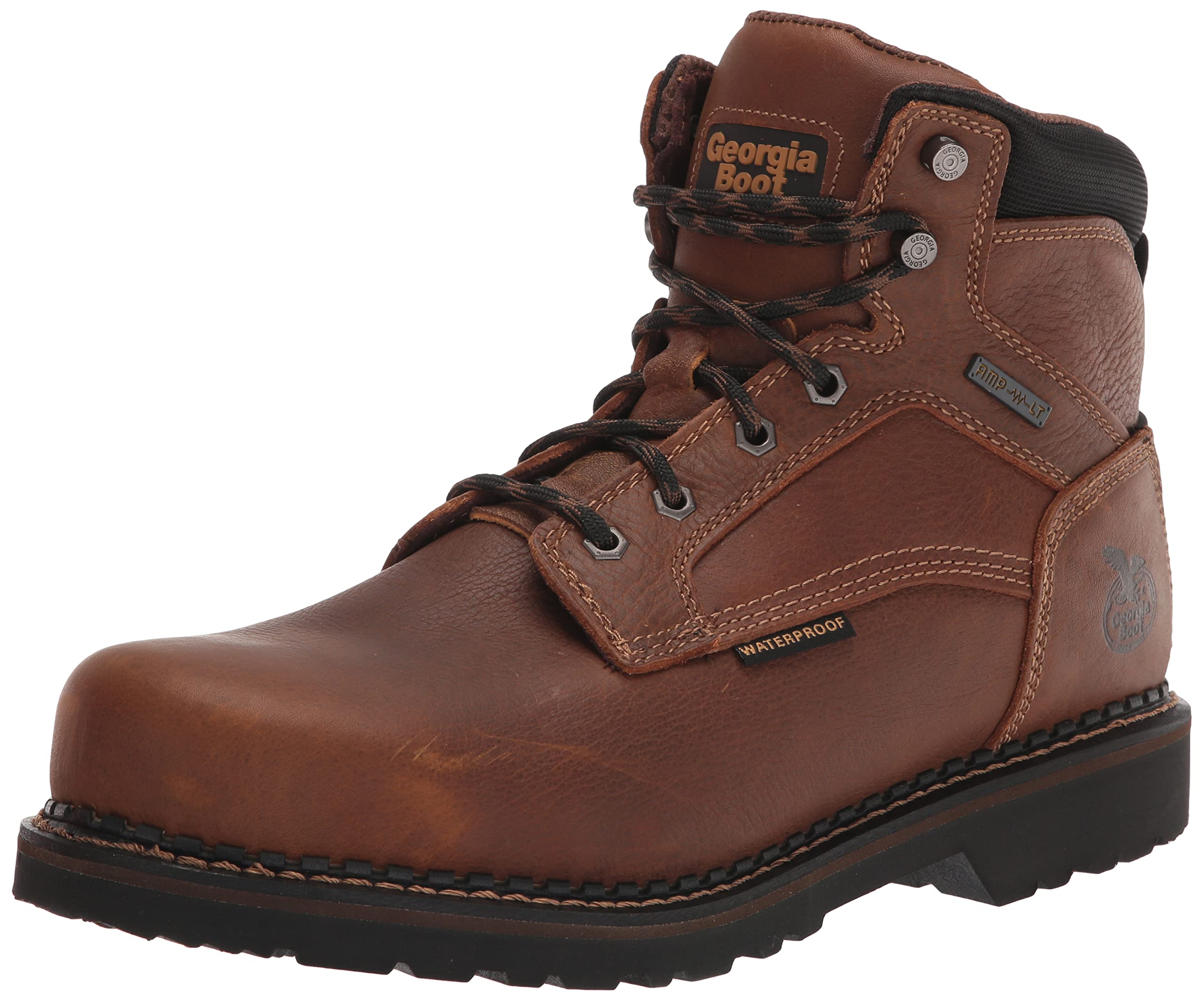 Georgia Boot Men's Giant Revamp Work Boots – Waterproof, Steel Toe, Slip-Resistant for Construction & Outdoor Work