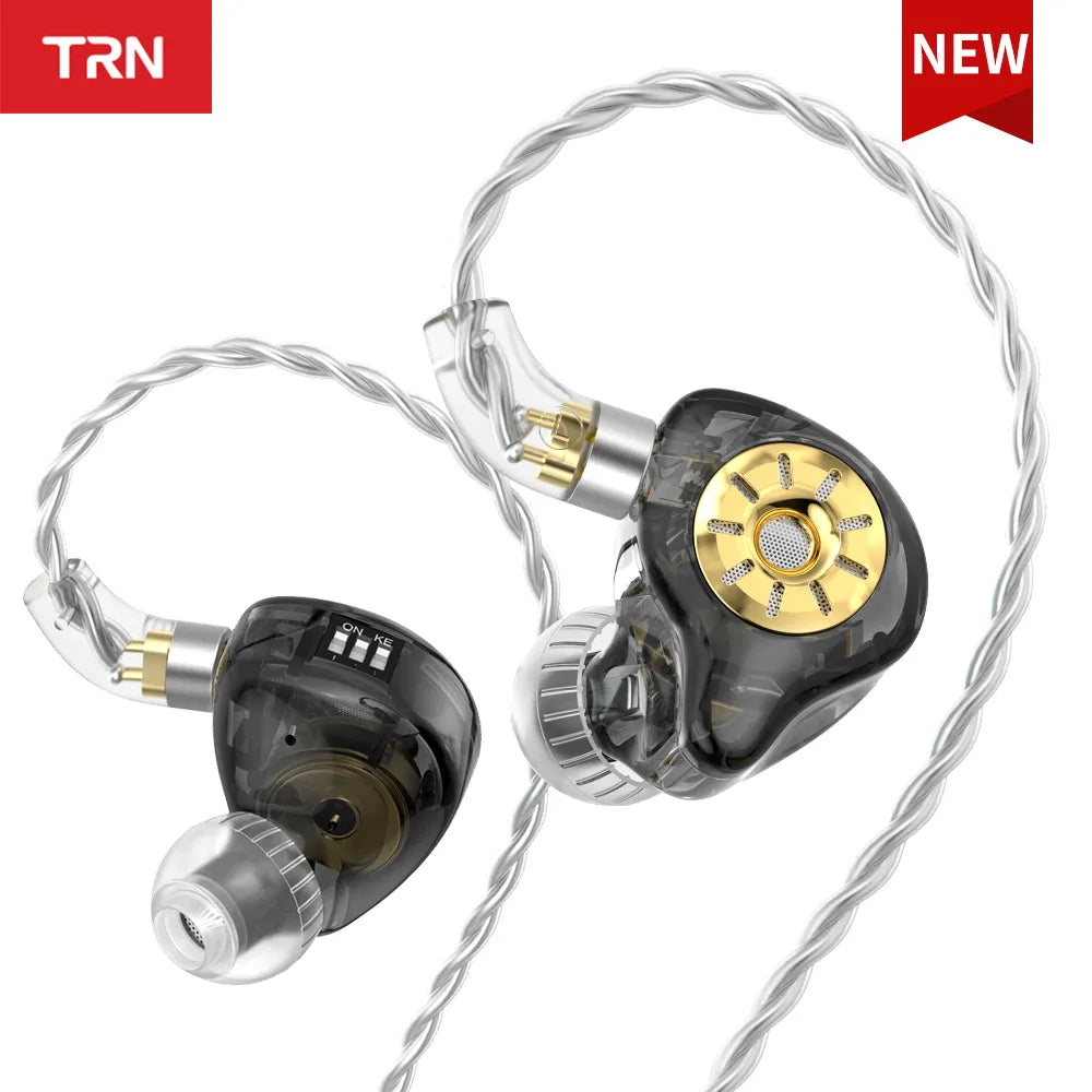 TRN ST1 PRO Hybrid Driver In-Ear Monitors - 1DD + 1BA Wired Earphones for Audiophiles, Musicians & Gamers | Perfect for Studio Recording, Live Performance & Mobile Gaming
