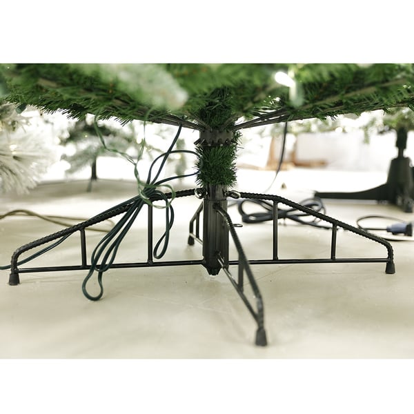 12-Foot Snowy Norway Spruce Pre-Lit Artificial Christmas Tree with Stand - 82