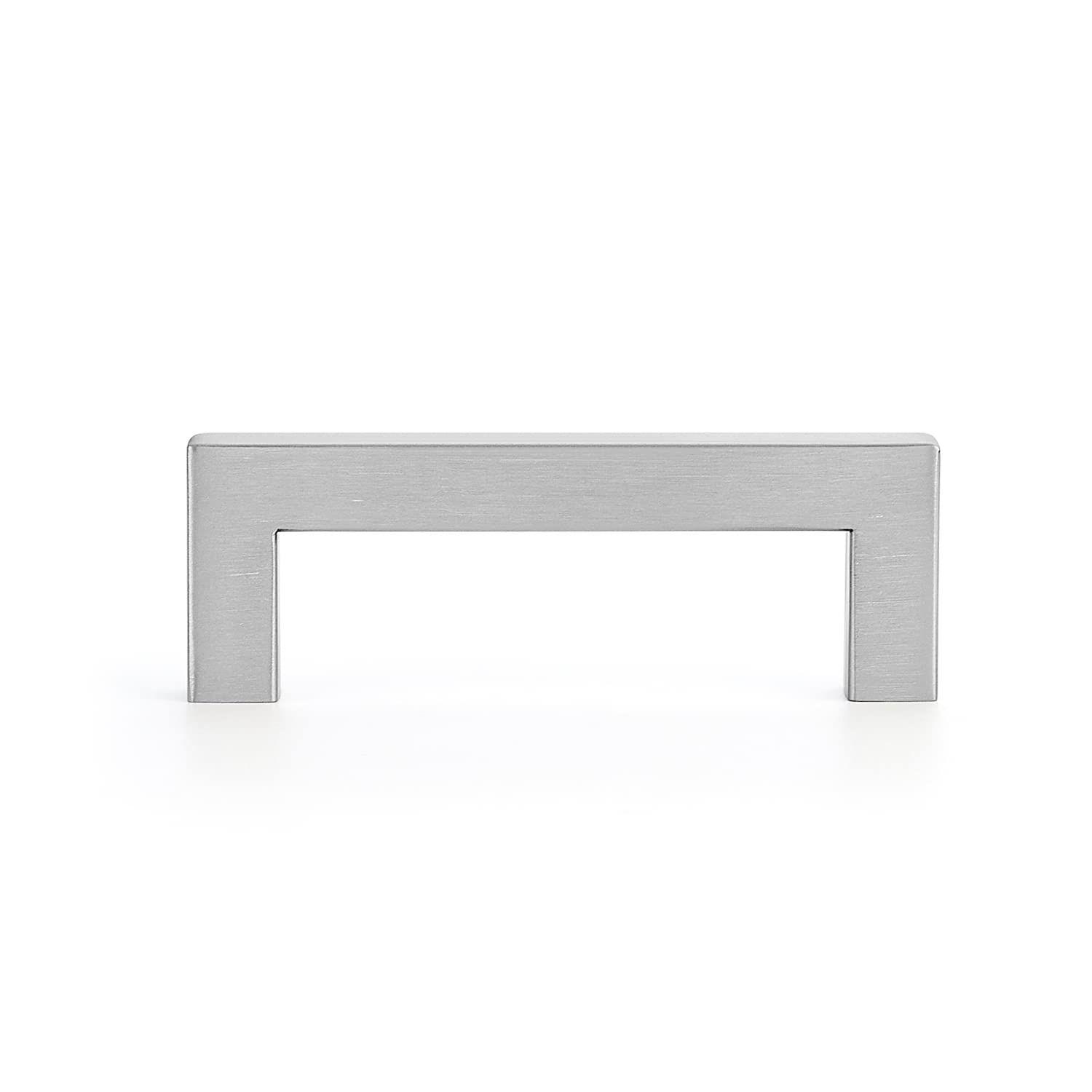 Ravinte 30 Pack 3.5 Inch Square Cabinet Handles - Satin Nickel Kitchen Cabinet Pulls, Brushed Nickel Drawer Handles - Durable Cabinet Hardware for Kitchen, Bathroom, Office & Furniture (Easy Installation & Modern Upgrade)
