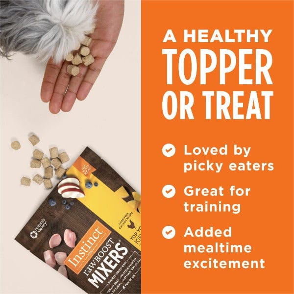 Instinct Raw Boost Mixers Cage Free Chicken Recipe Dog Food Topper - 6oz | Grain Free Kibble Enhancer for Dogs | Perfect for Picky Eaters & Meal Boosting