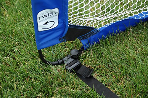 PUGG 4ft Portable Pop Up Soccer Goal - Original Training Futsal Football Net with Carry Bag (Set of 2) - Perfect for Backyard Practice, Youth Games & Pickup Matches
