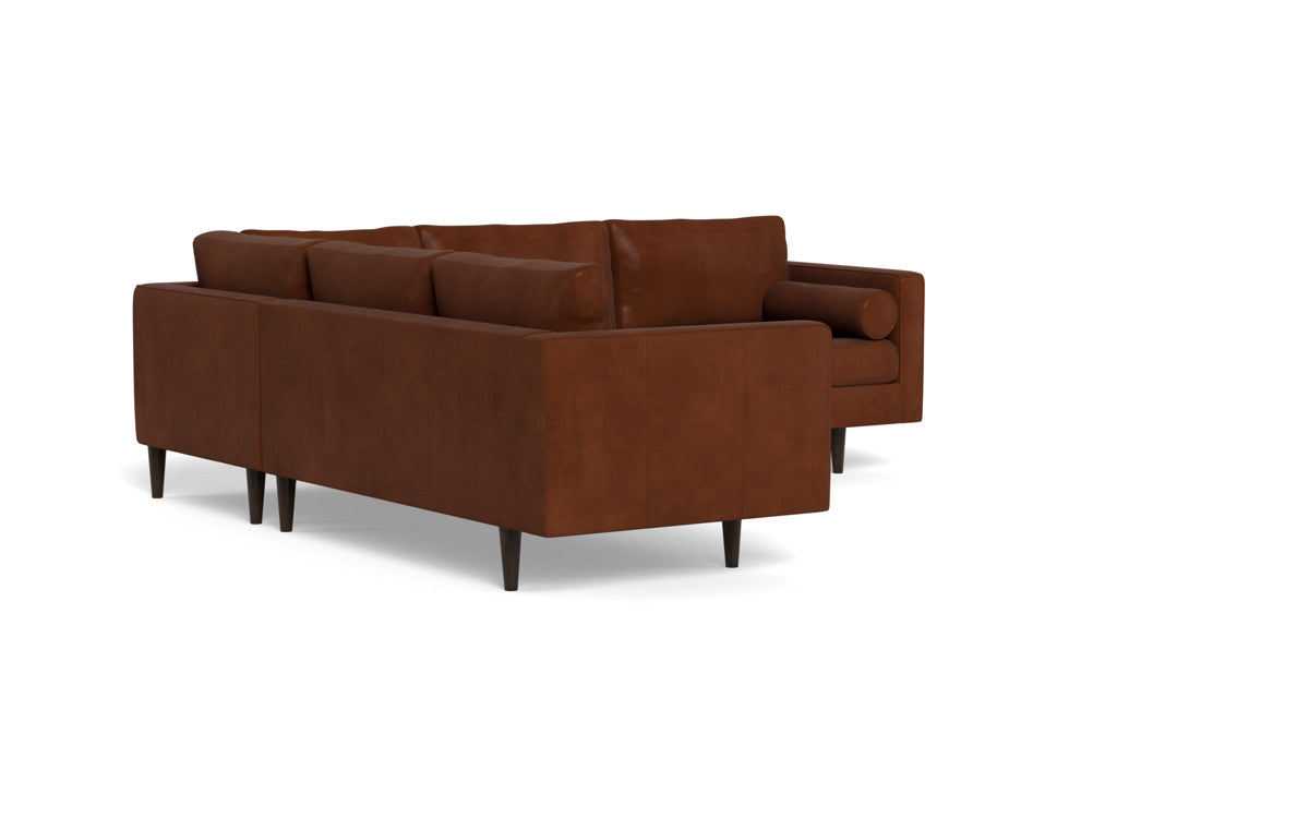 Ladybird 103 Genuine Leather Corner Sectional Sofa - Modern L-Shaped Couch for Living Room, Lounge & Home Theater Comfort