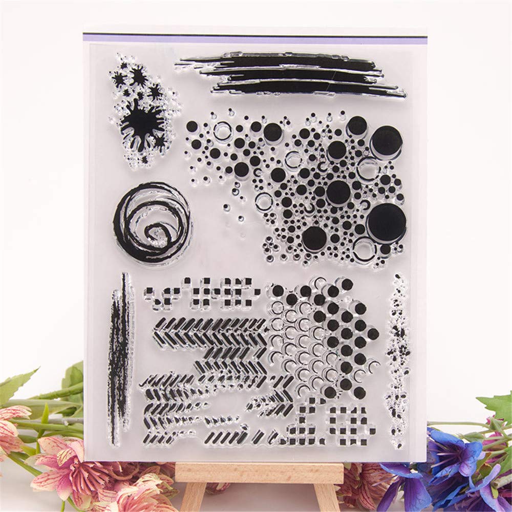 Honeycomb Spot Clear Rubber Stamps for Card Making, Journaling & Scrapbooking - Ink Marks Circle Dots Stamps for DIY Paper Crafts, Albums & Decoration (A1336) - Perfect for Bullet Journals, Greeting Cards & Handmade Decor